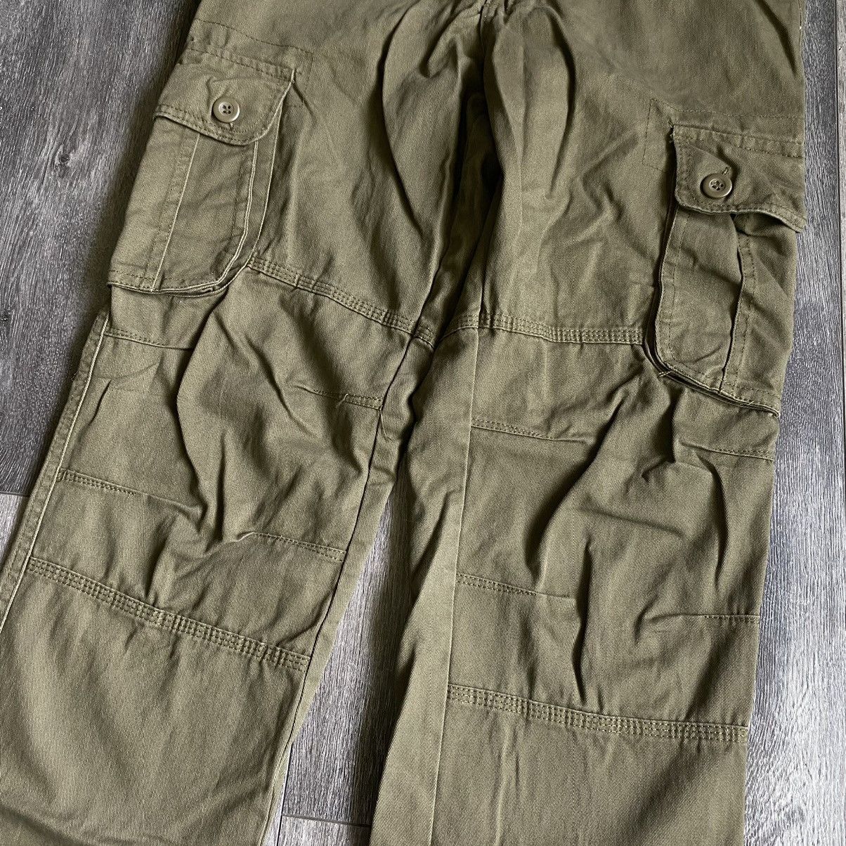 Japanese Brand Vintage 2000s Double Knee Tan Cargo Multi Pocket Pants 28x30 Size US 28 / EU 44 - 4 Thumbnail