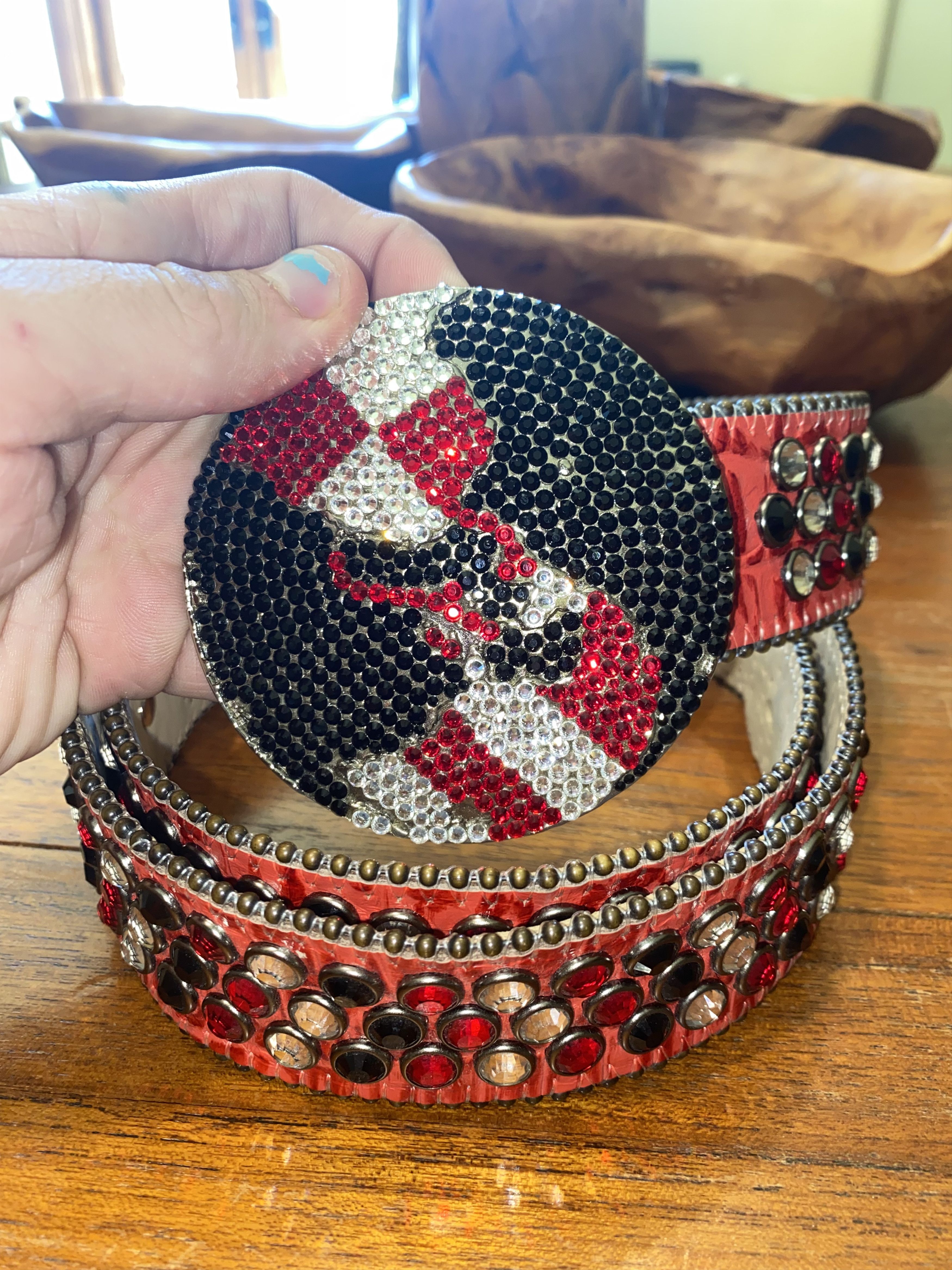 B.B. Simon B.B. Simon belt (Red Globe) Size 36 - 2 Thumbnail