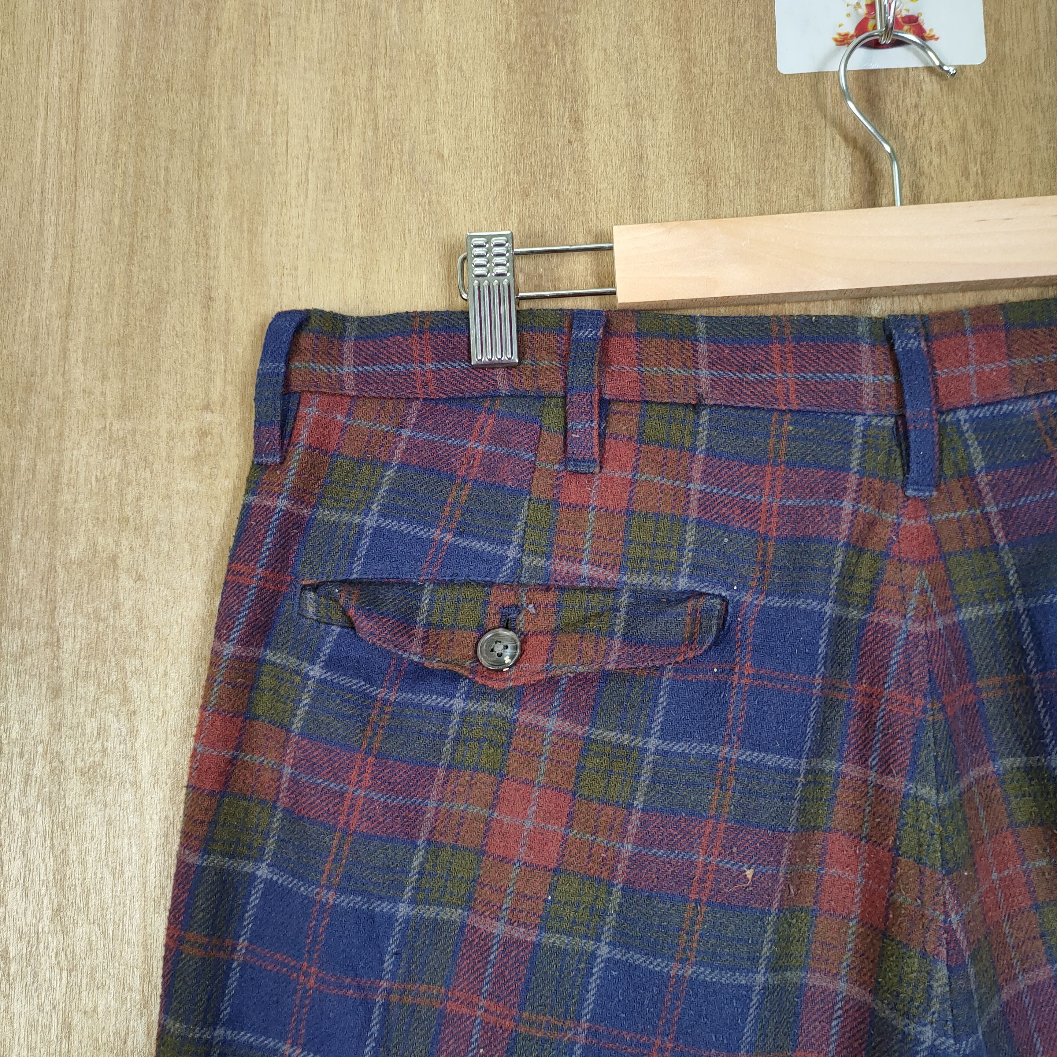 Japanese Brand VINTAGE JAPANESE BRAND CHECKERED WOOL CASUAL PANTS Size US 34 / EU 50 - 9 Thumbnail