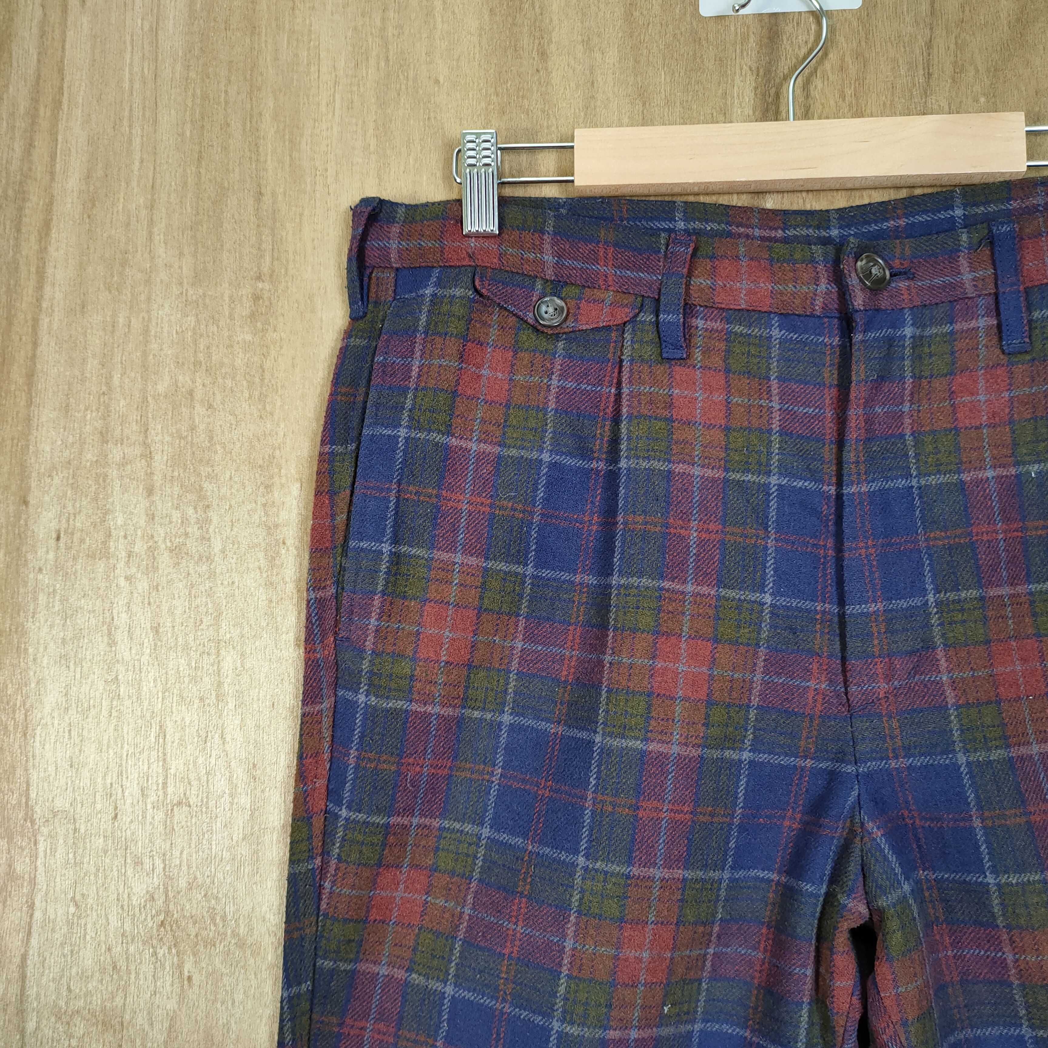 Japanese Brand VINTAGE JAPANESE BRAND CHECKERED WOOL CASUAL PANTS Size US 34 / EU 50 - 7 Thumbnail