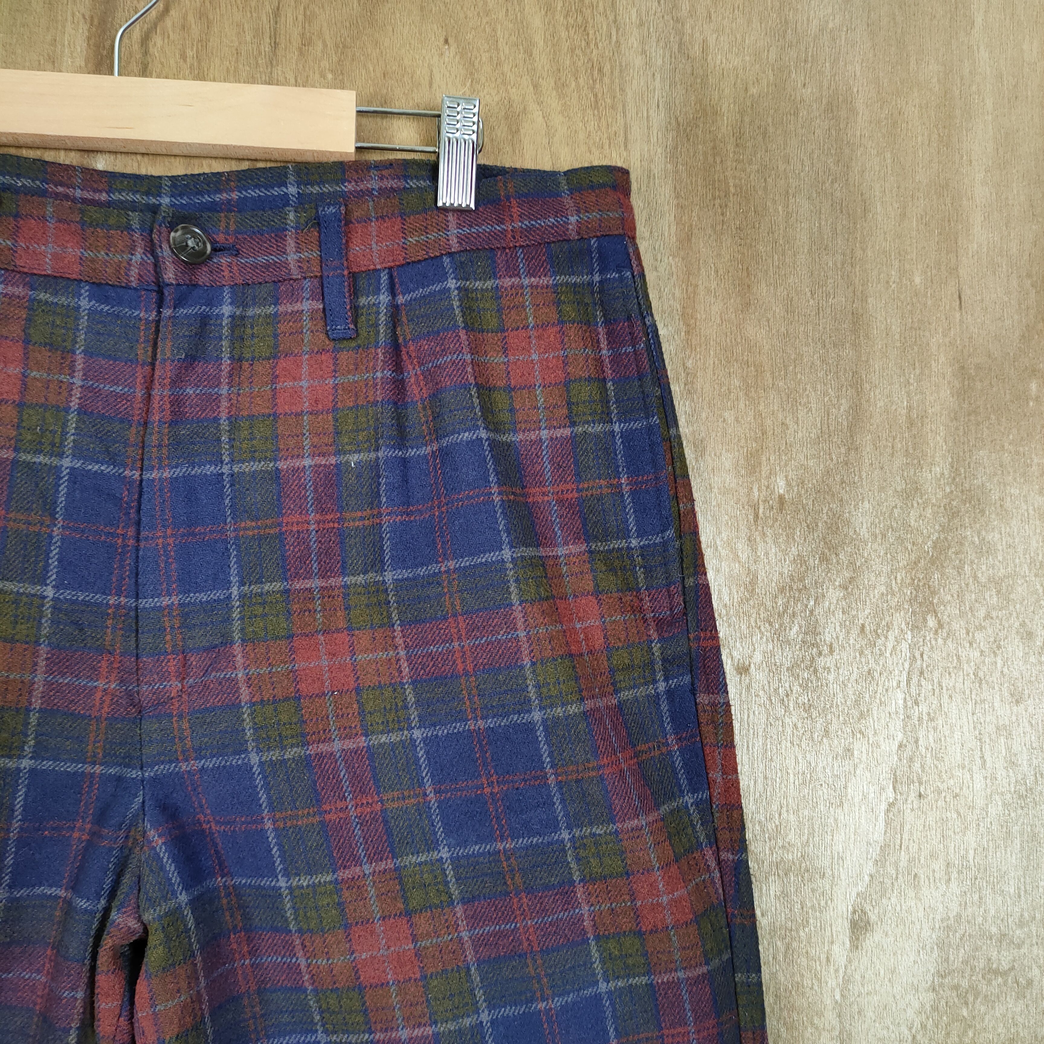 Japanese Brand VINTAGE JAPANESE BRAND CHECKERED WOOL CASUAL PANTS Size US 34 / EU 50 - 8 Thumbnail