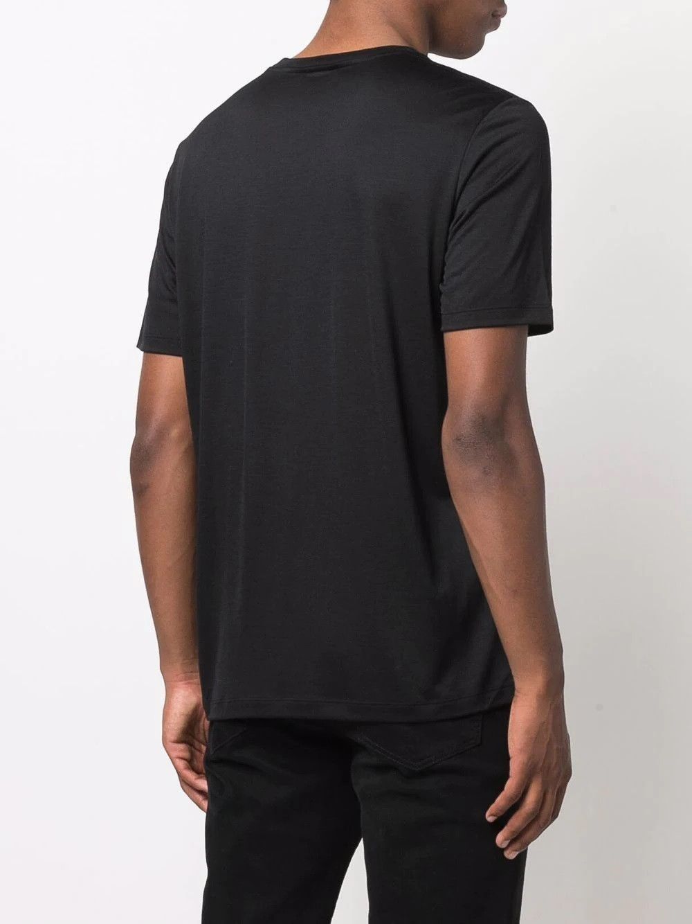 Saint Laurent Paris Saint Laurent Embroidered Logo T-Shirt - Black Wool & Silk Size US S / EU 44-46 / 1 - 2 Thumbnail