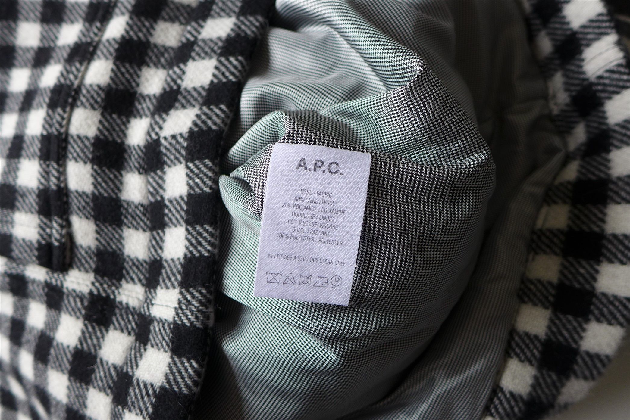 A.P.C. A.P.C. Hunter Jacket - Black & White Check Wool Size US XL / EU 56 / 4 - 20 Thumbnail