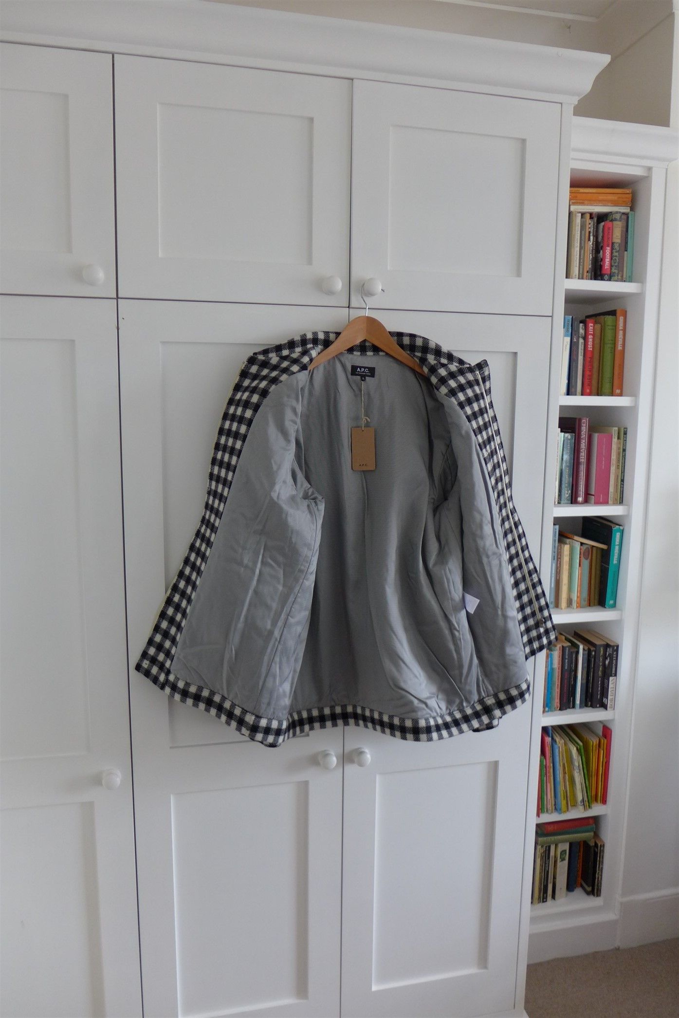 A.P.C. A.P.C. Hunter Jacket - Black & White Check Wool Size US XL / EU 56 / 4 - 9 Thumbnail