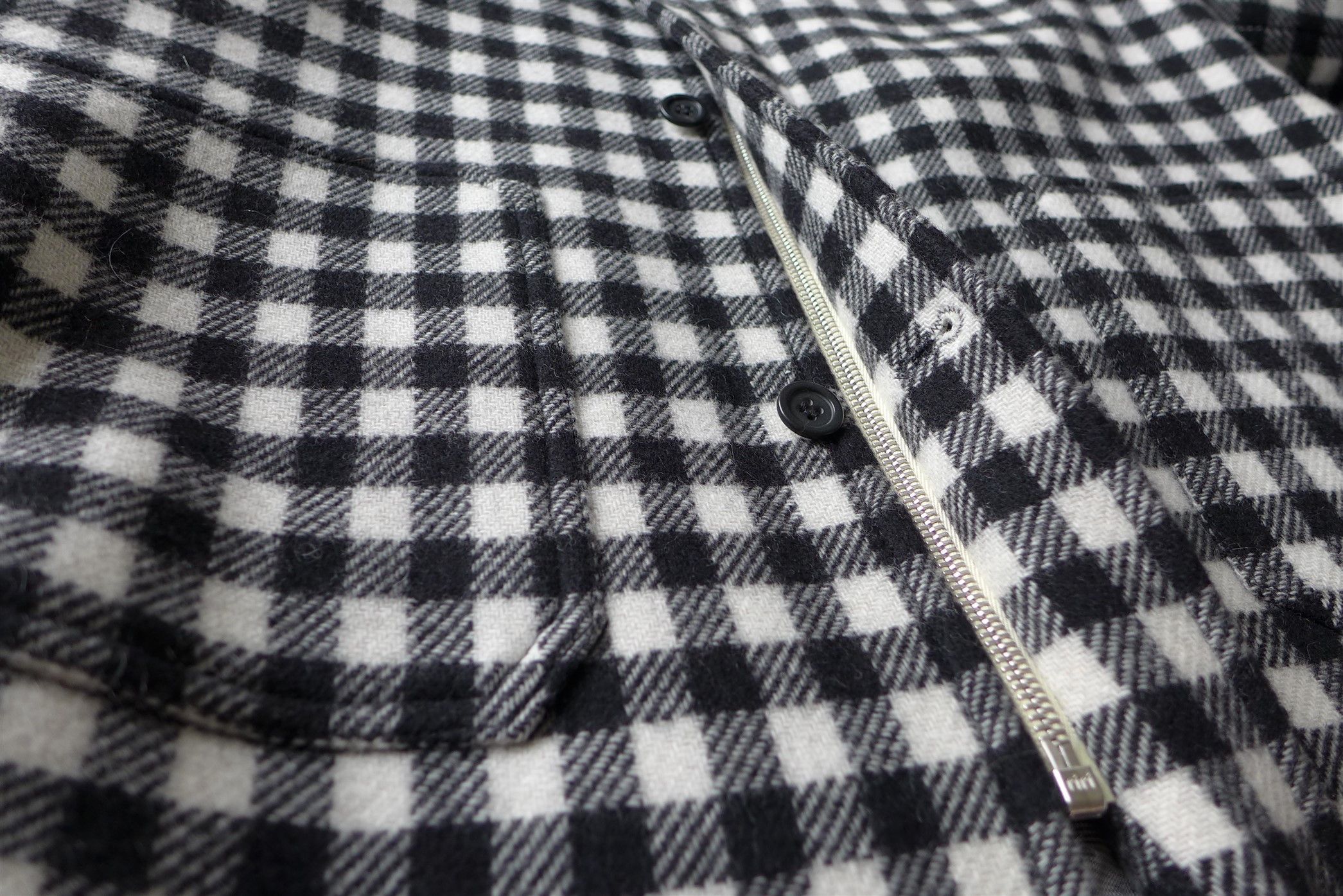 A.P.C. A.P.C. Hunter Jacket - Black & White Check Wool Size US XL / EU 56 / 4 - 16 Thumbnail