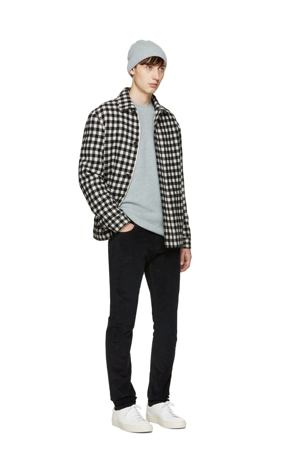 A.P.C. A.P.C. Hunter Jacket - Black & White Check Wool Size US XL / EU 56 / 4 - 5 Thumbnail