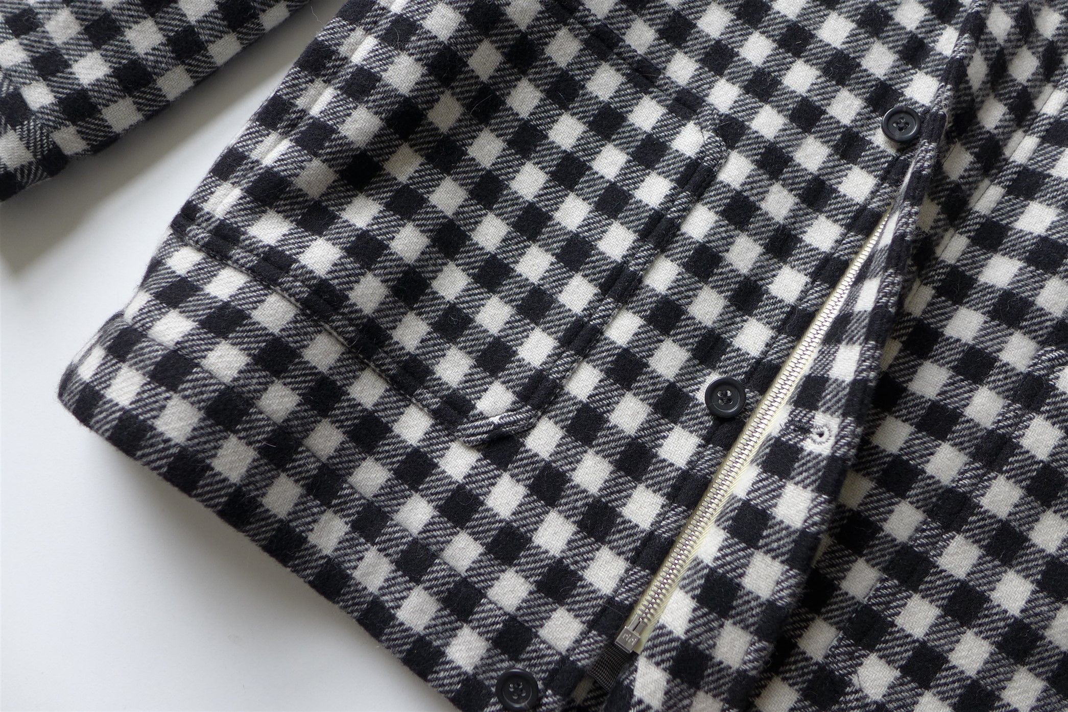A.P.C. A.P.C. Hunter Jacket - Black & White Check Wool Size US XL / EU 56 / 4 - 15 Thumbnail