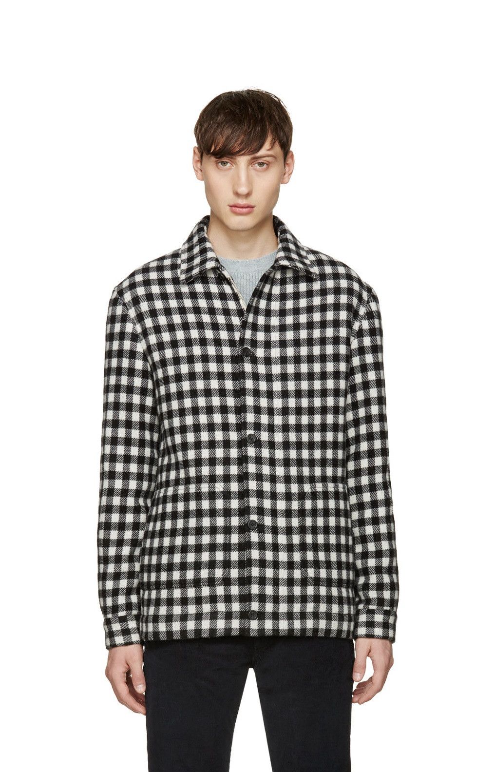 A.P.C. A.P.C. Hunter Jacket - Black & White Check Wool Size US XL / EU 56 / 4 - 3 Thumbnail