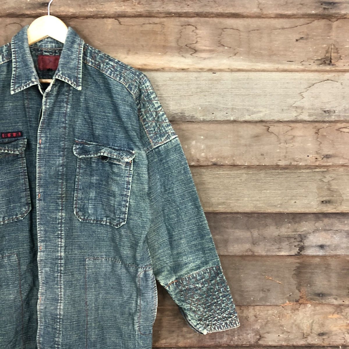 Indigo Japan vintage indigo Blue Denim Jacket #c1008 Size US XL / EU 56 / 4 - 5 Thumbnail