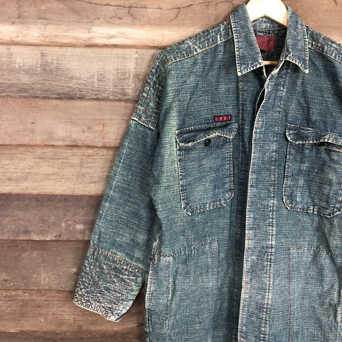 Indigo Japan vintage indigo Blue Denim Jacket #c1008 Size US XL / EU 56 / 4 - 7 Thumbnail