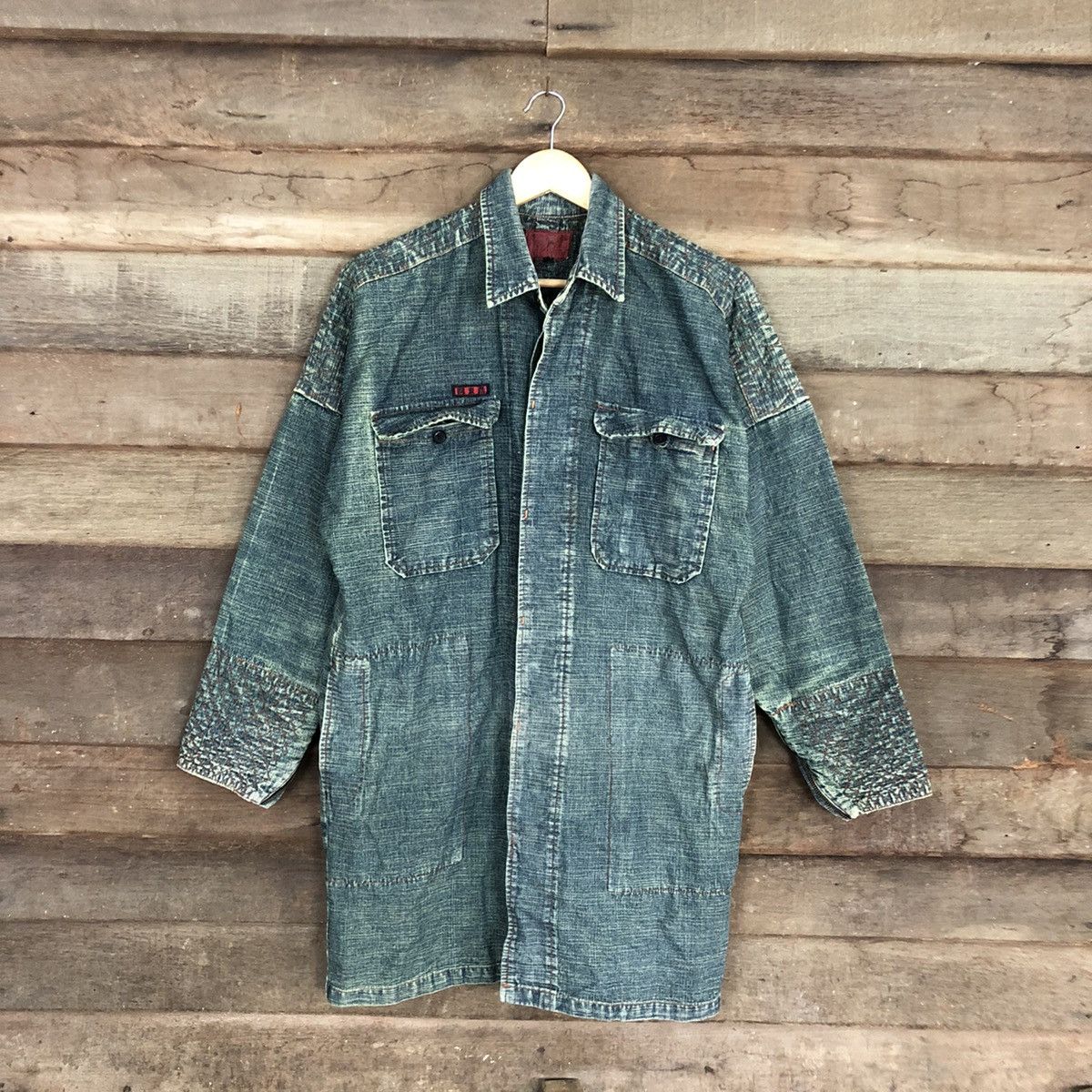 Indigo Japan vintage indigo Blue Denim Jacket #c1008 Size US XL / EU 56 / 4 - 1 Thumbnail