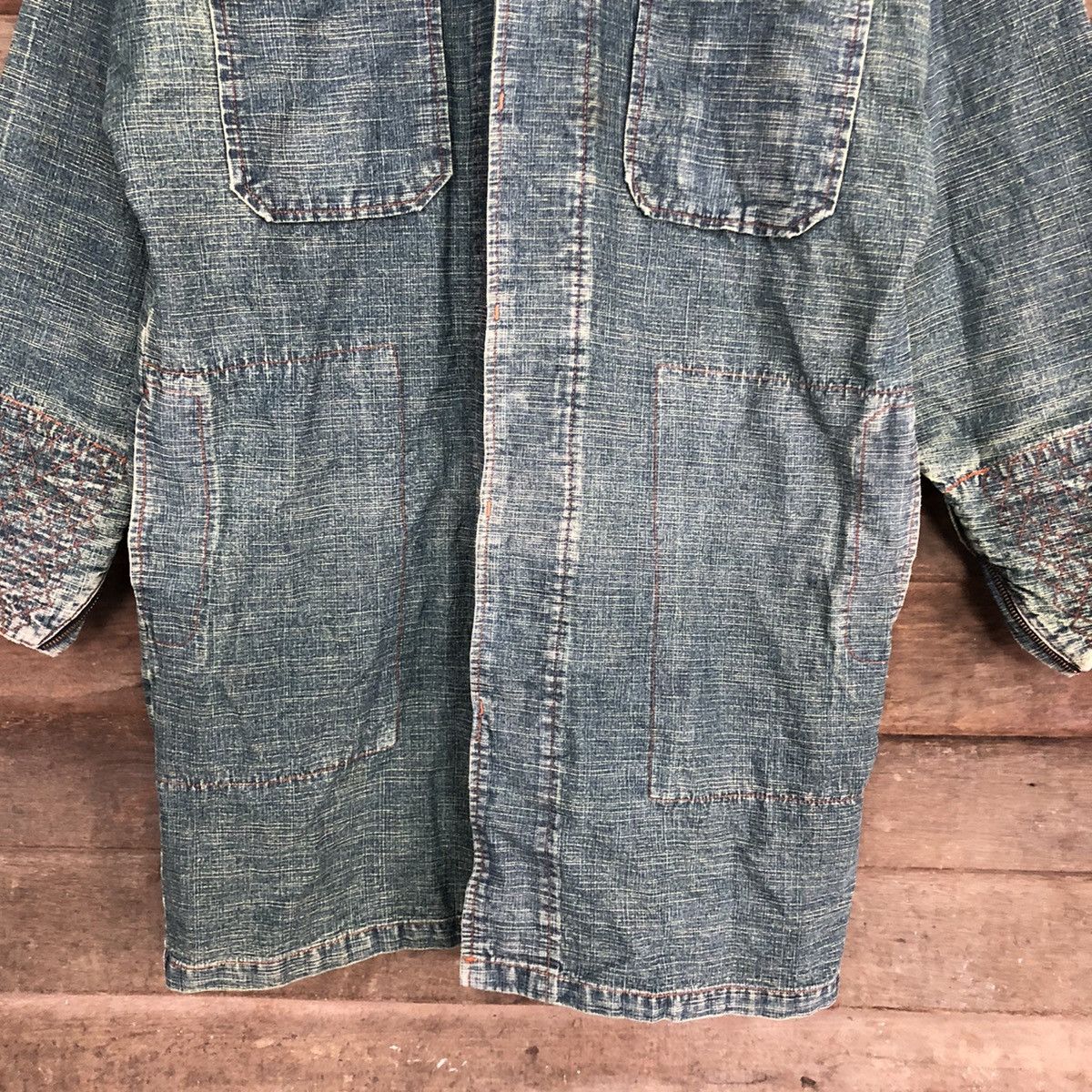 Indigo Japan vintage indigo Blue Denim Jacket #c1008 Size US XL / EU 56 / 4 - 8 Thumbnail
