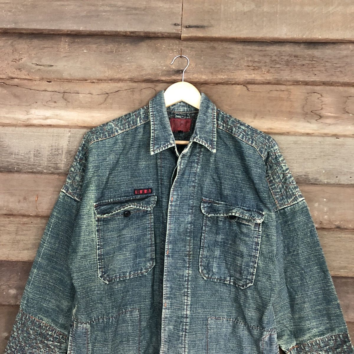 Indigo Japan vintage indigo Blue Denim Jacket #c1008 Size US XL / EU 56 / 4 - 2 Thumbnail