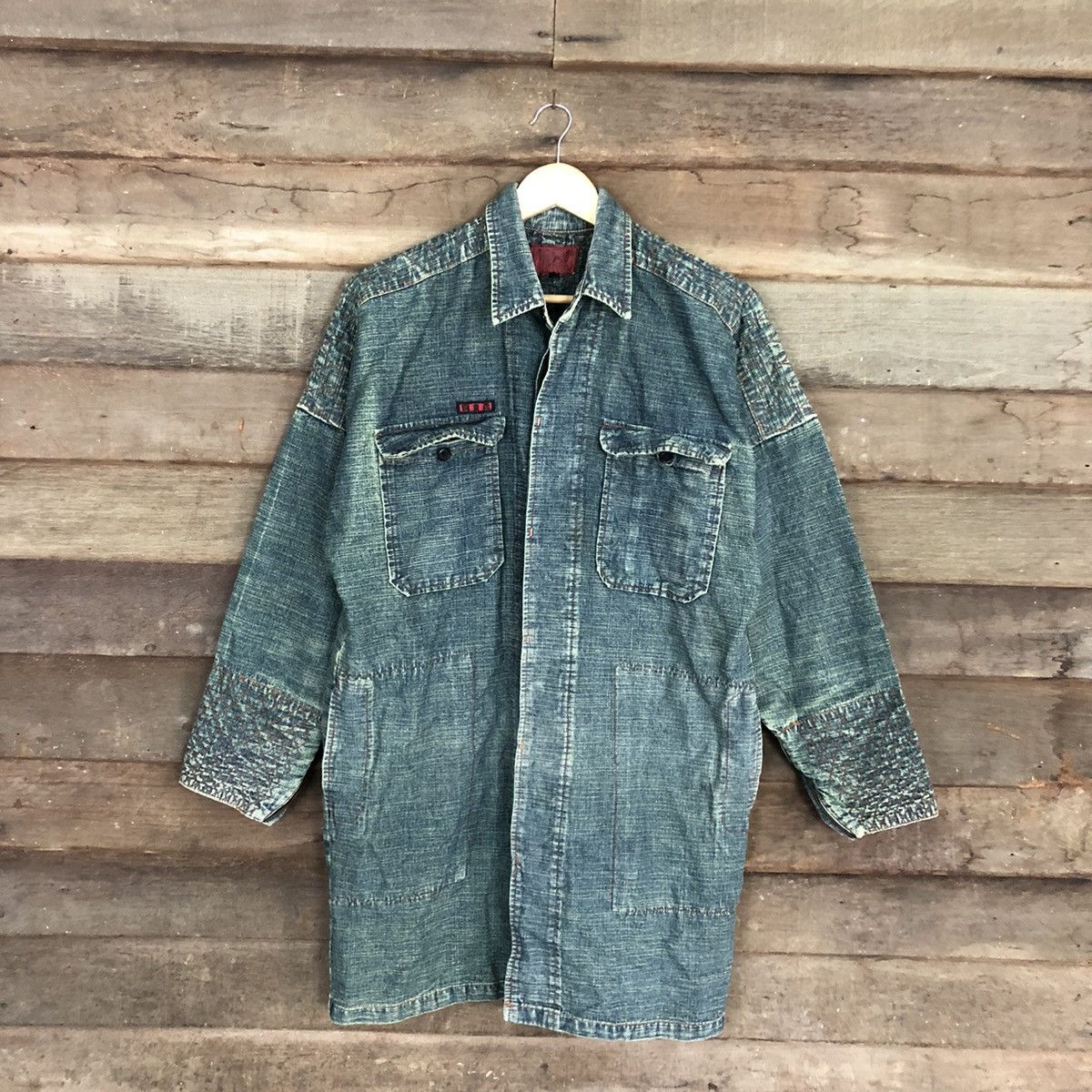 Indigo Japan vintage indigo Blue Denim Jacket #c1008 Size US XL / EU 56 / 4 - 3 Thumbnail