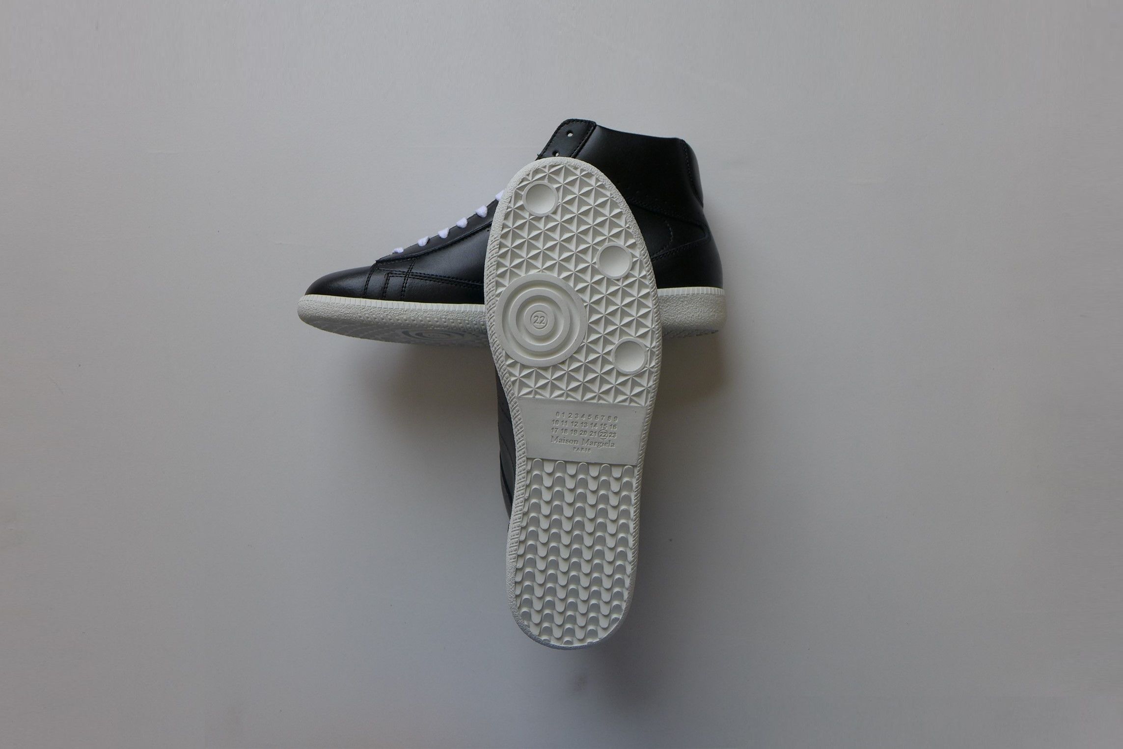 Maison Margiela Margiela Ace Mid Sneakers - Black Calf Leather Size US 9 / EU 42 - 10 Thumbnail