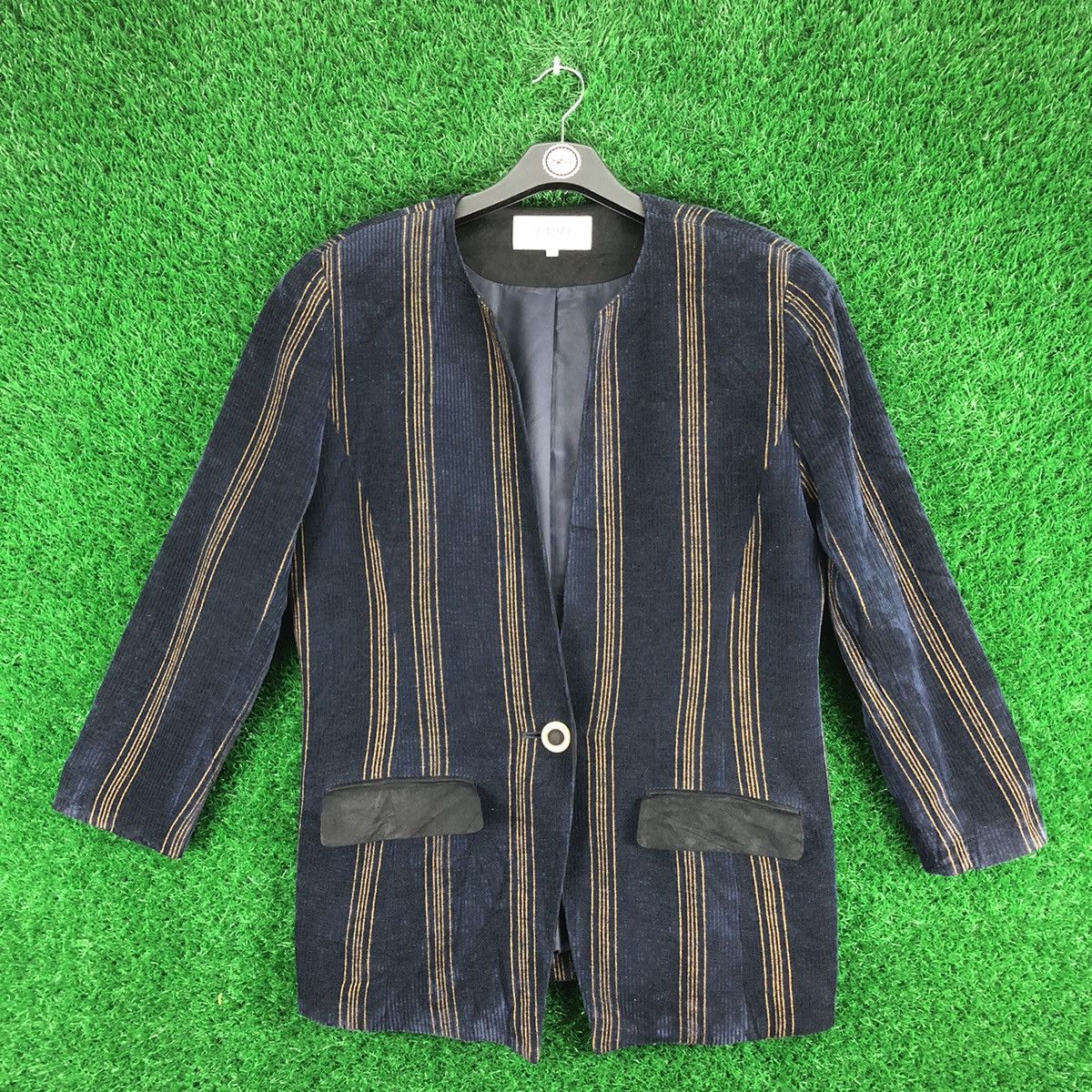 Japanese Brand Vintage 80's Cardigan Jacket Striped by Emma Chezmoi Size M / US 6-8 / IT 42-44 - 1 Thumbnail