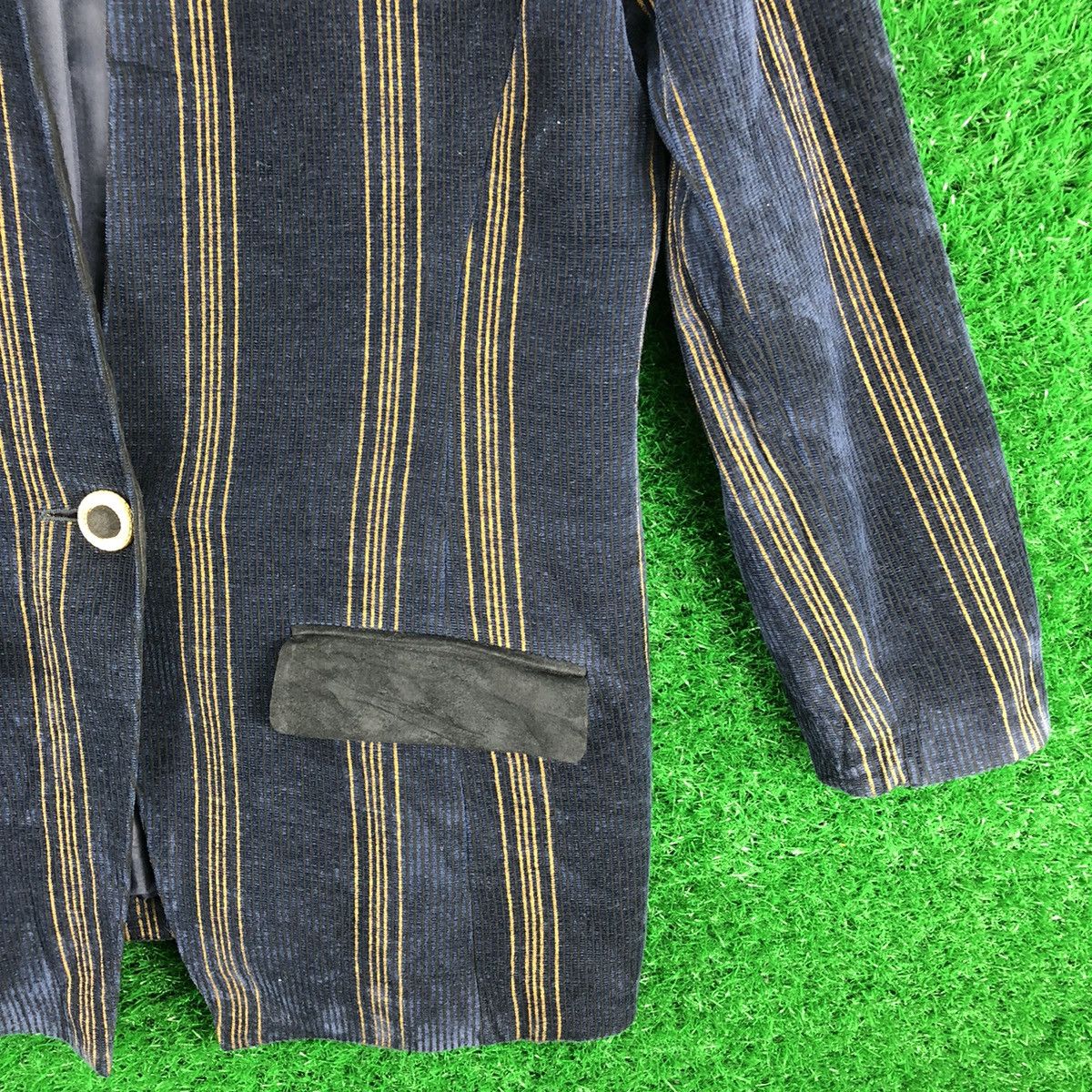 Japanese Brand Vintage 80's Cardigan Jacket Striped by Emma Chezmoi Size M / US 6-8 / IT 42-44 - 3 Thumbnail