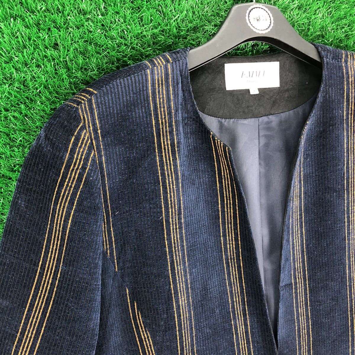 Japanese Brand Vintage 80's Cardigan Jacket Striped by Emma Chezmoi Size M / US 6-8 / IT 42-44 - 2 Thumbnail