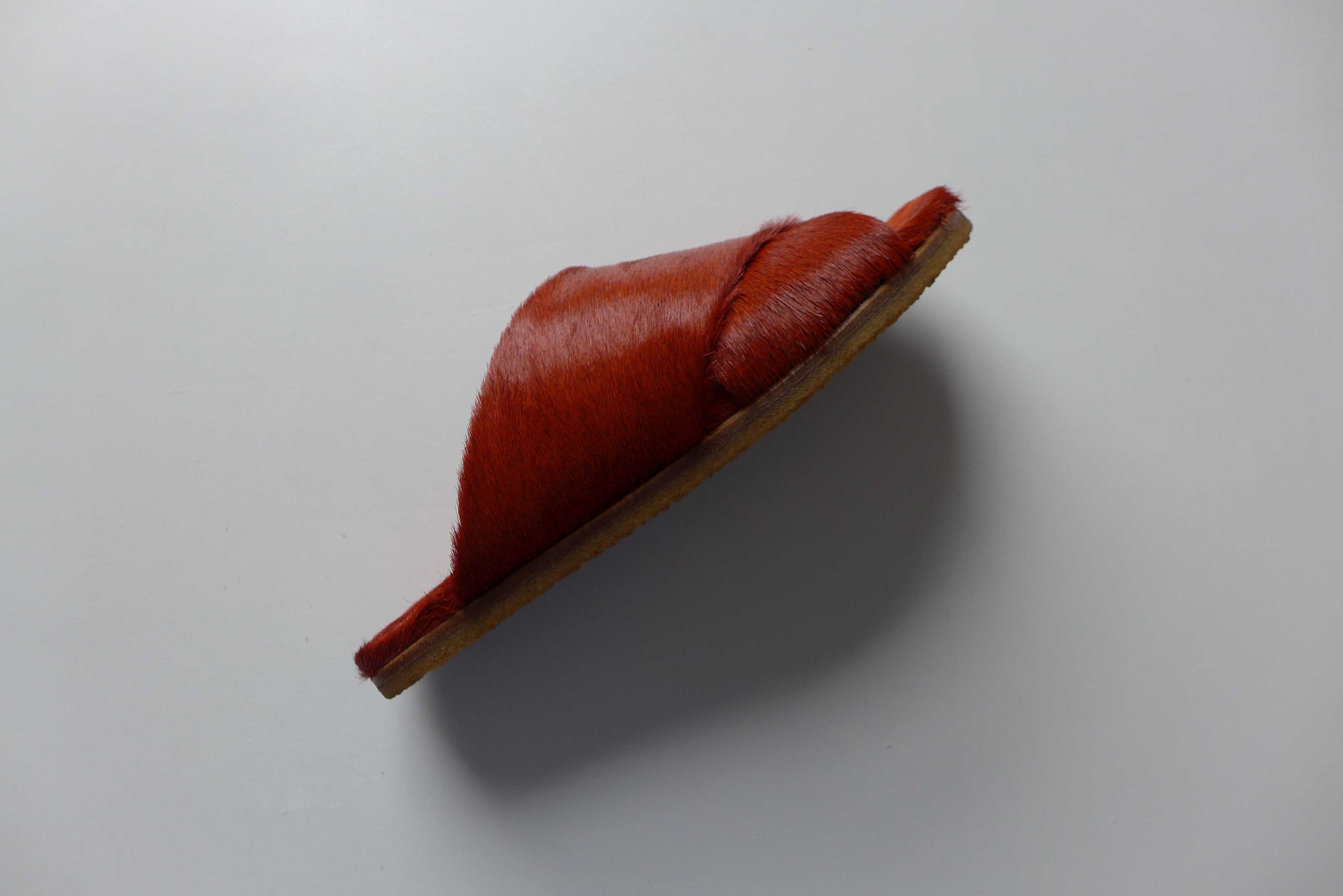 Dries Van Noten n/a Dries Van Noten Calf Hair Slides - Burnt Orange Size US 7 / EU 40 - 4 Thumbnail
