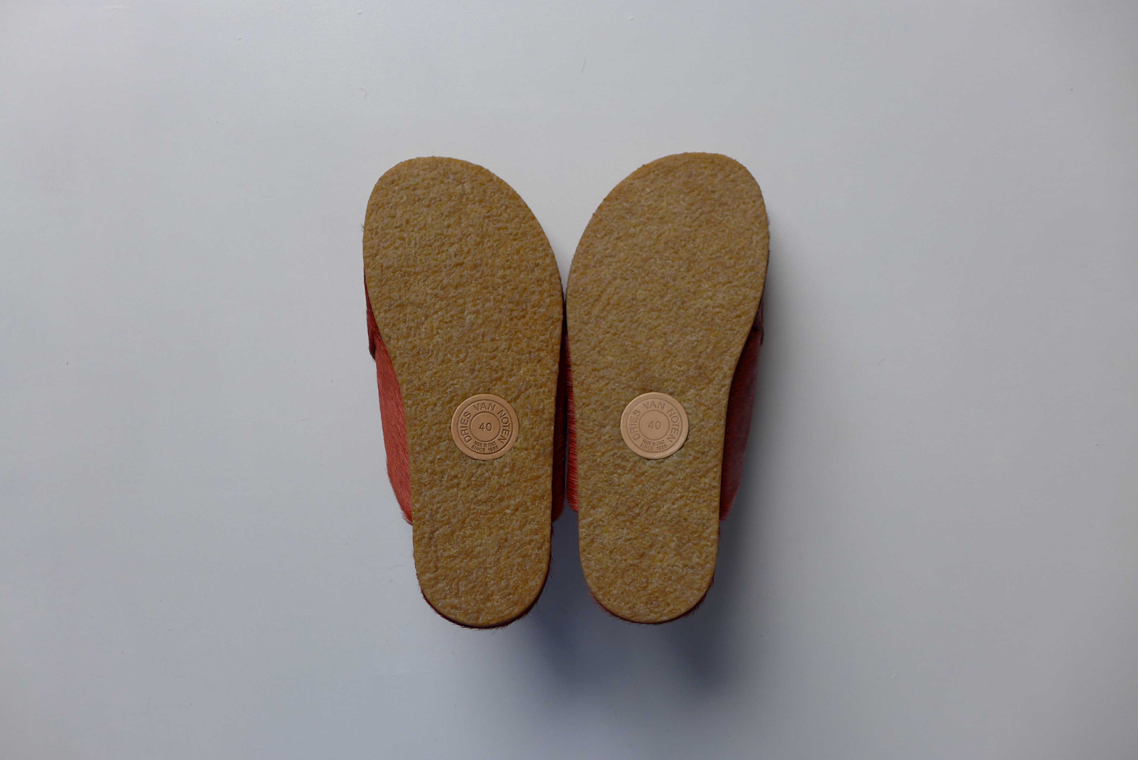 Dries Van Noten n/a Dries Van Noten Calf Hair Slides - Burnt Orange Size US 7 / EU 40 - 6 Thumbnail