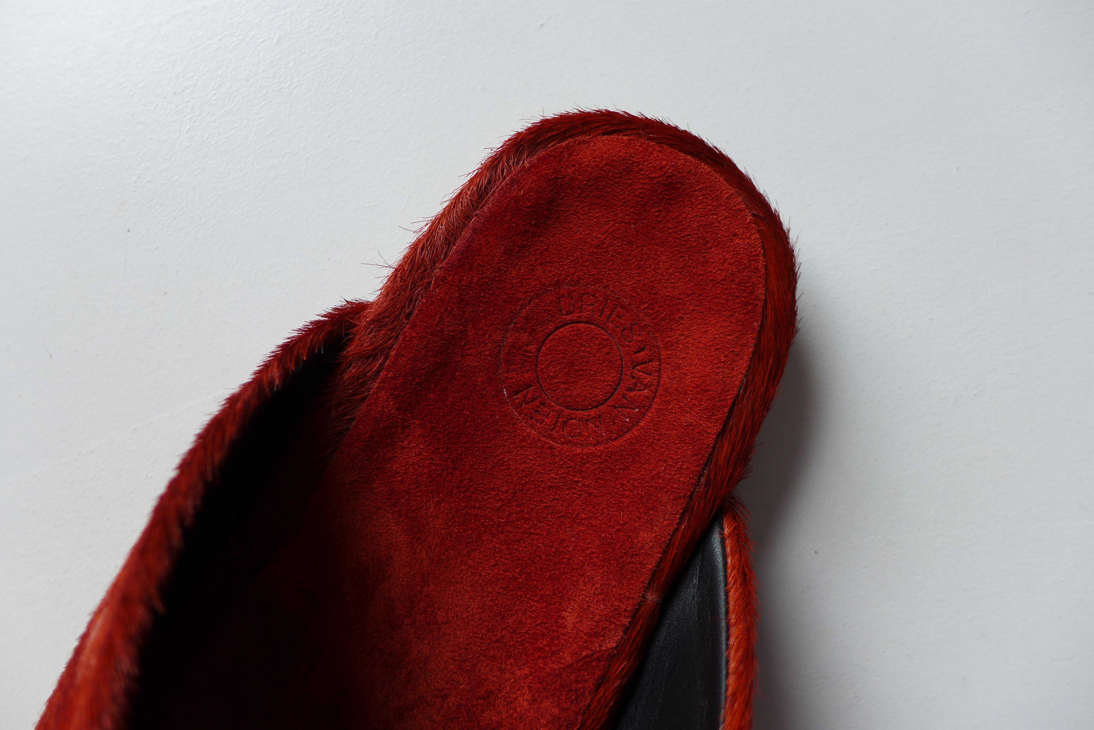 Dries Van Noten n/a Dries Van Noten Calf Hair Slides - Burnt Orange Size US 7 / EU 40 - 3 Thumbnail