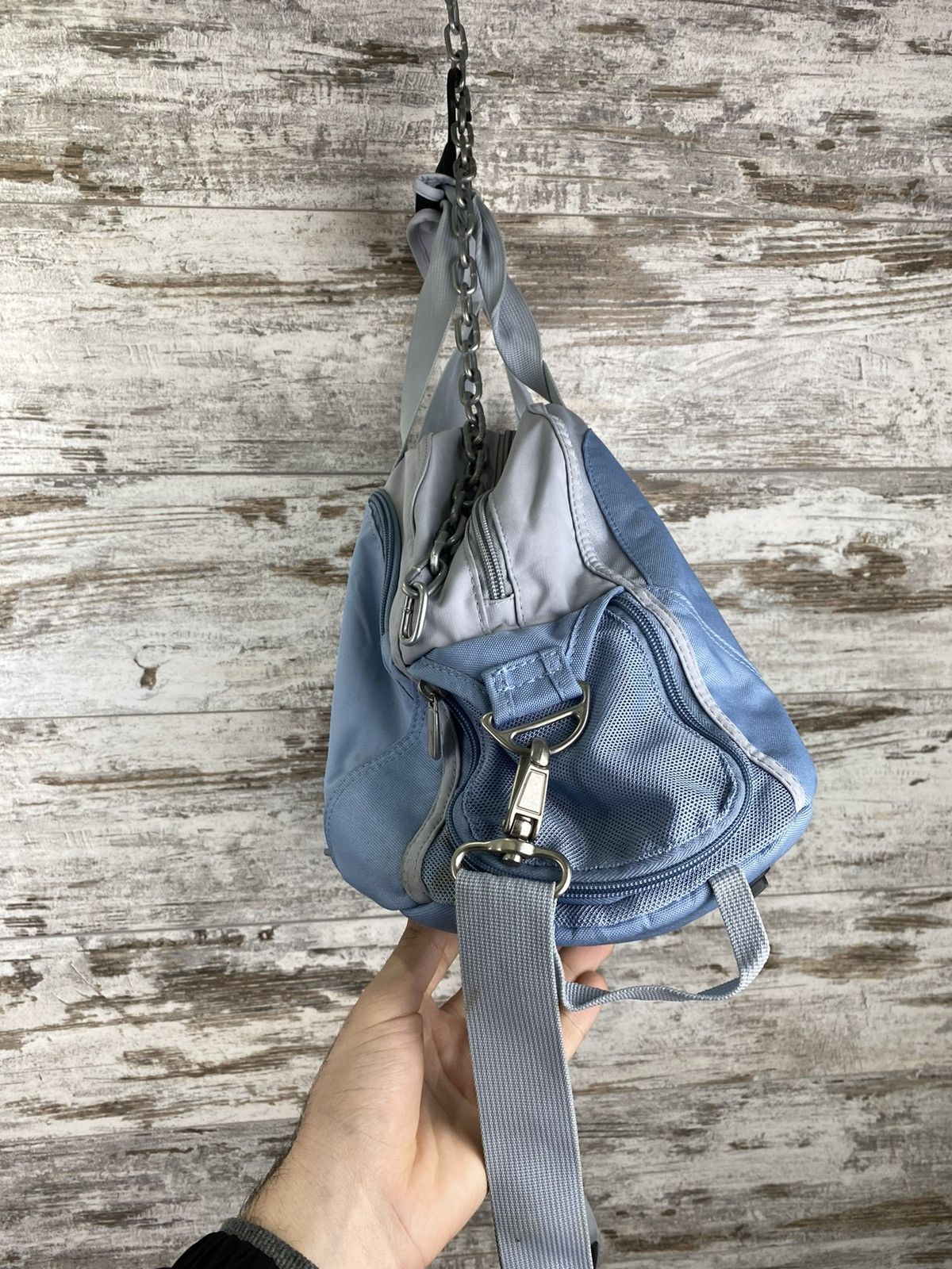 Nike × Vintage Vintage 90s 🔥 Nike travel bag y2k swoosh duffer slim rare Size ONE SIZE - 9 Thumbnail