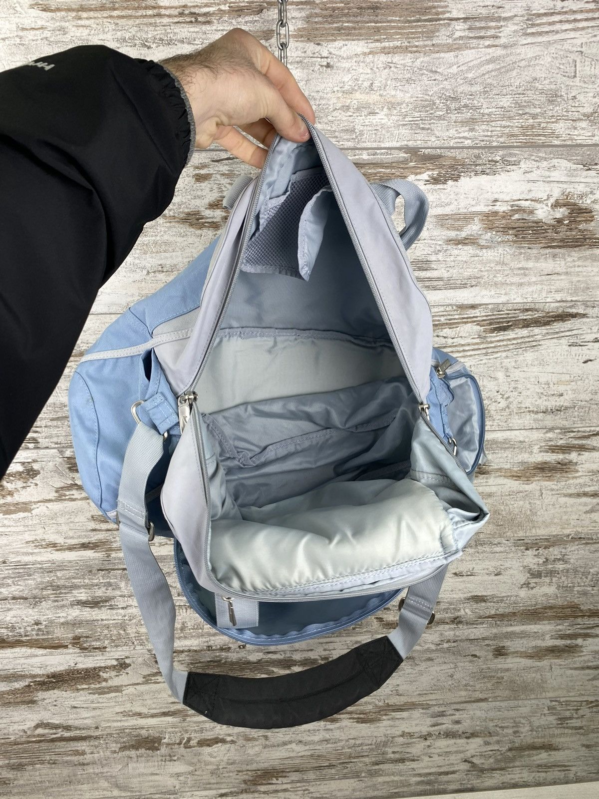 Nike × Vintage Vintage 90s 🔥 Nike travel bag y2k swoosh duffer slim rare Size ONE SIZE - 20 Thumbnail