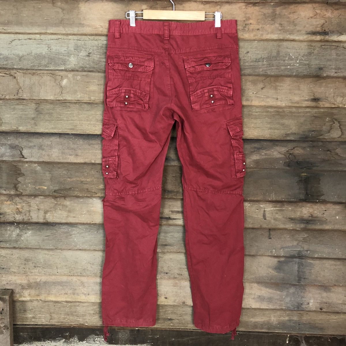 Japanese Brand DL Japan Maroon Multipocket utility CArgo Pants #c1007 Size US 30 / EU 46 - 11 Thumbnail