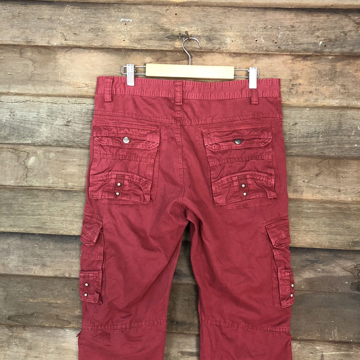 Japanese Brand DL Japan Maroon Multipocket utility CArgo Pants #c1007 Size US 30 / EU 46 - 12 Thumbnail