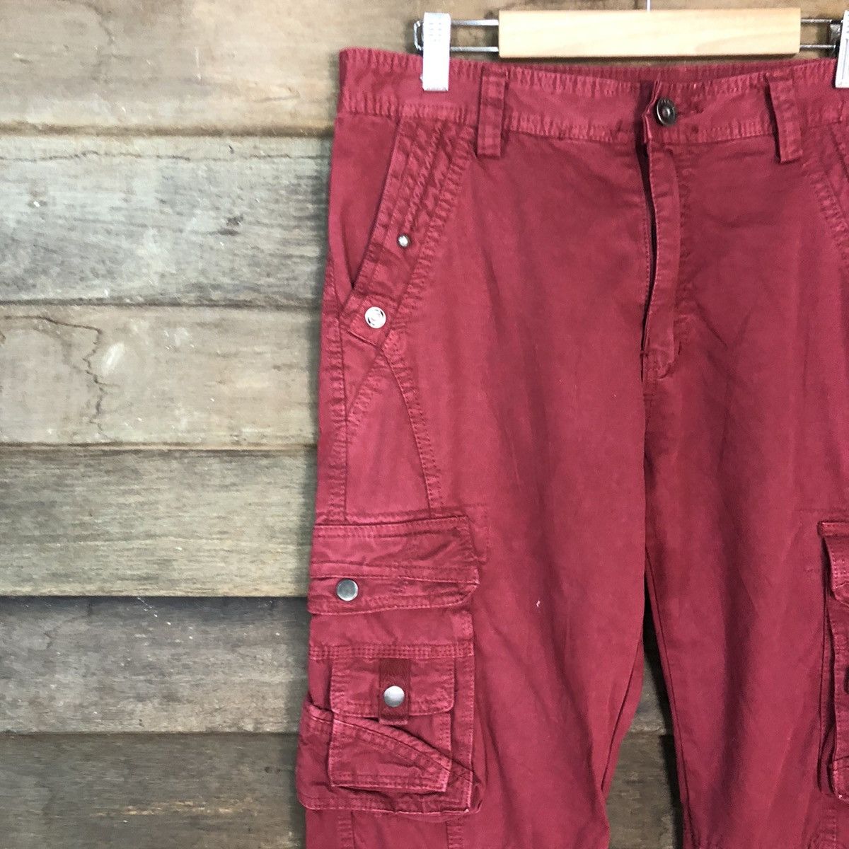 Japanese Brand DL Japan Maroon Multipocket utility CArgo Pants #c1007 Size US 30 / EU 46 - 8 Thumbnail