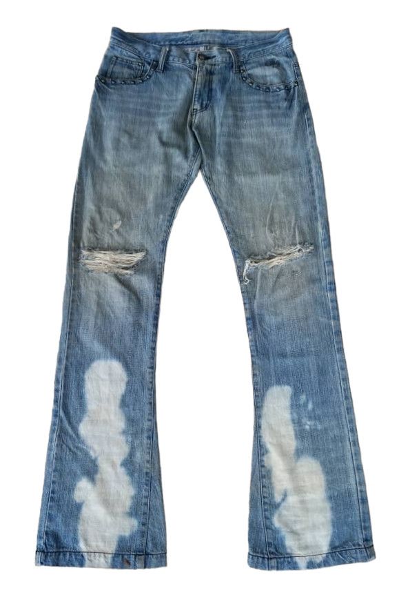 Japanese Brand Hysteric Glamour Style Distressed Flared Size US 33 - 1 Thumbnail