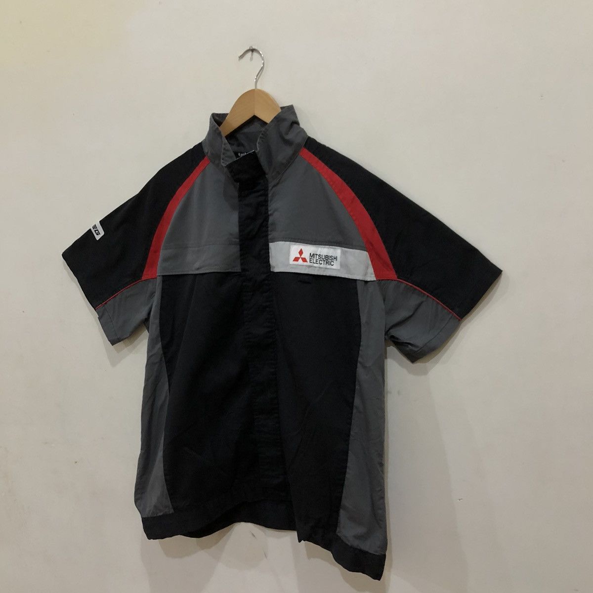 Vintage Mitsubishi Electric Chore Work Short Sleeve Light Jacket Size US M / EU 48-50 / 2 - 2 Thumbnail