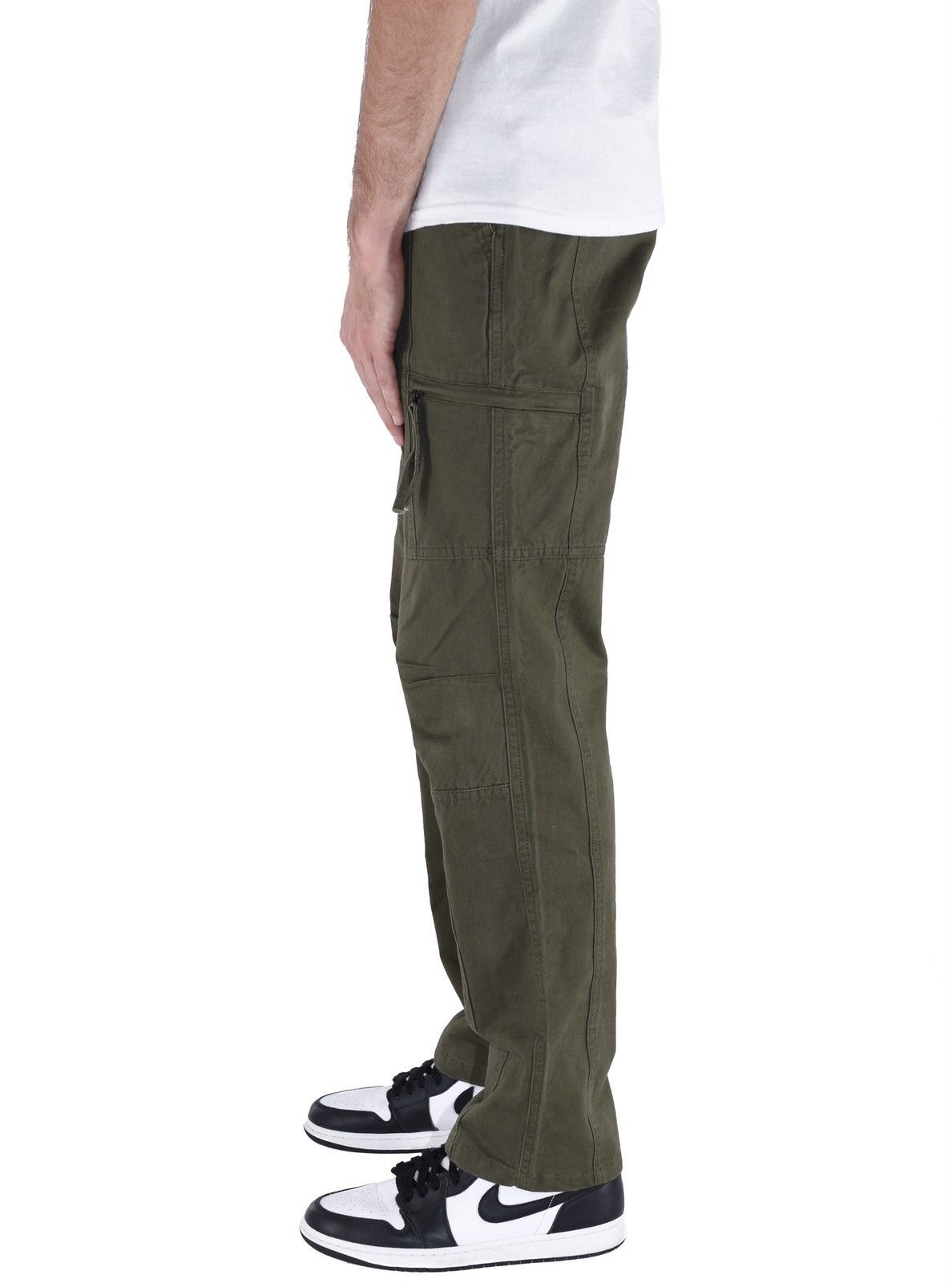 Japanese Brand Zip Cargo Pants Olive Green Size US 38 / EU 54 - 3 Thumbnail
