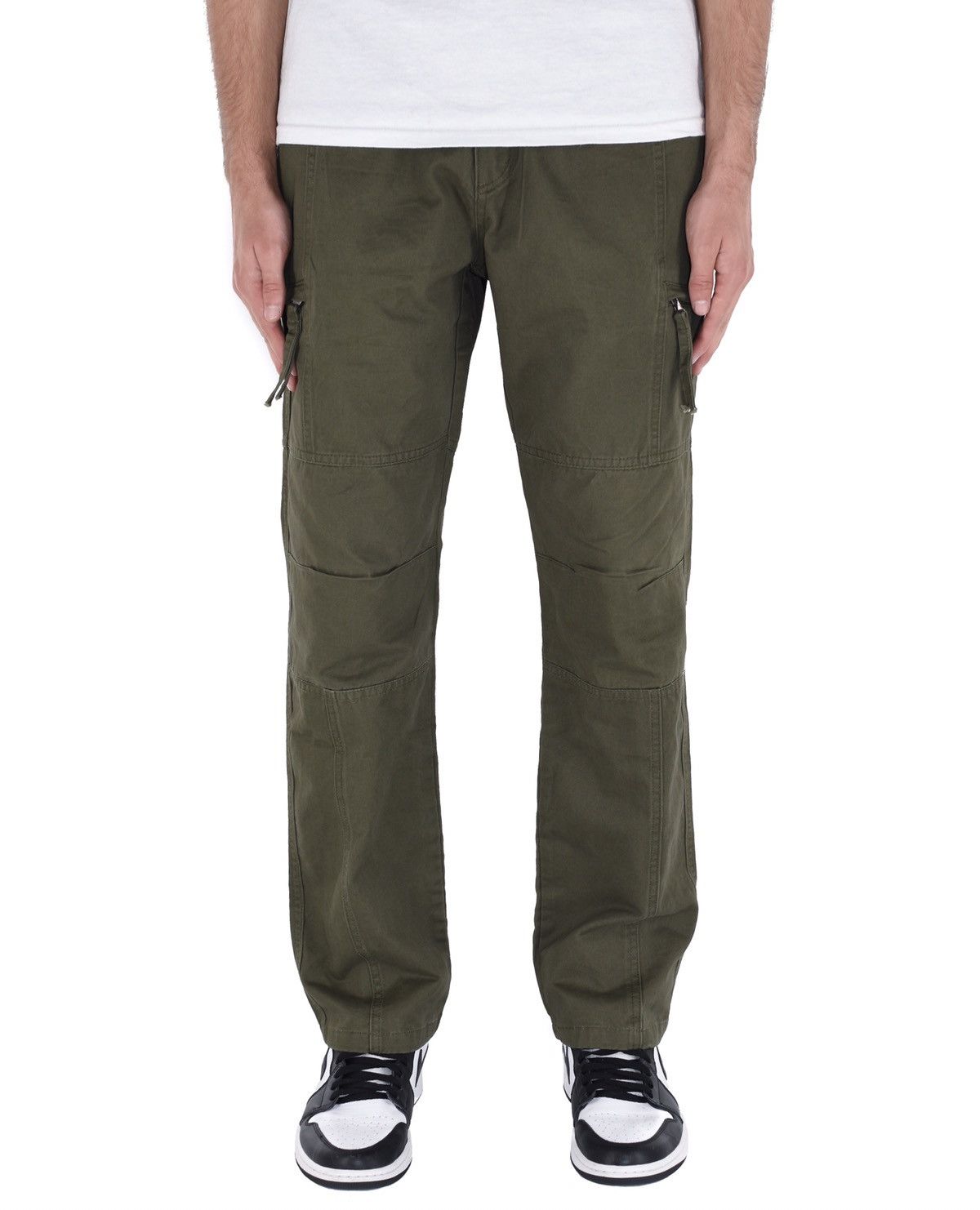 Japanese Brand Zip Cargo Pants Olive Green Size US 38 / EU 54 - 2 Thumbnail