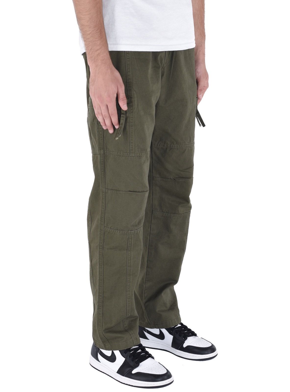 Japanese Brand Zip Cargo Pants Olive Green Size US 38 / EU 54 - 1 Thumbnail