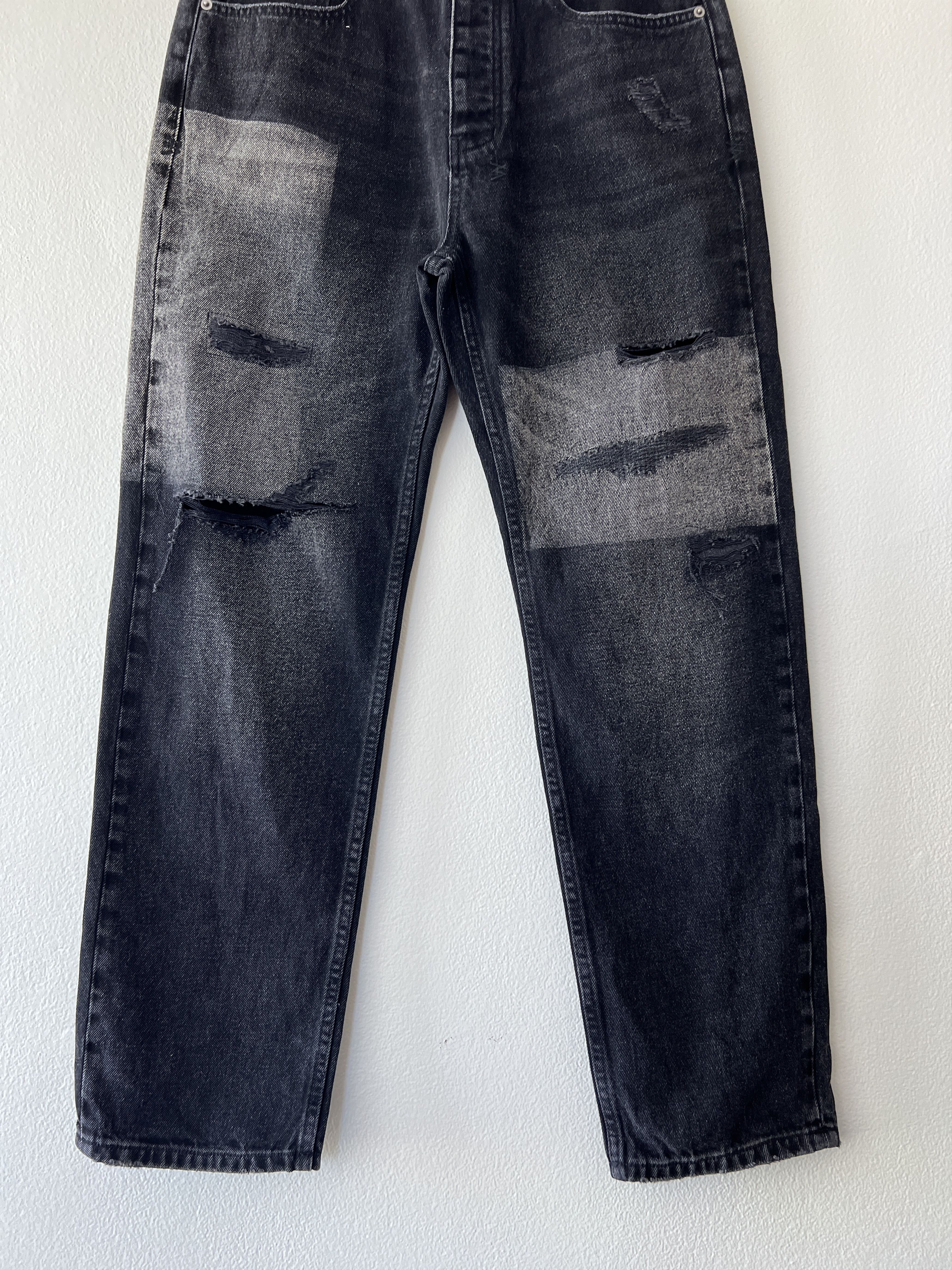 Ksubi jean anti k 32 medium straight relaxed chop up black grey Size US 32 / EU 48 - 3 Thumbnail