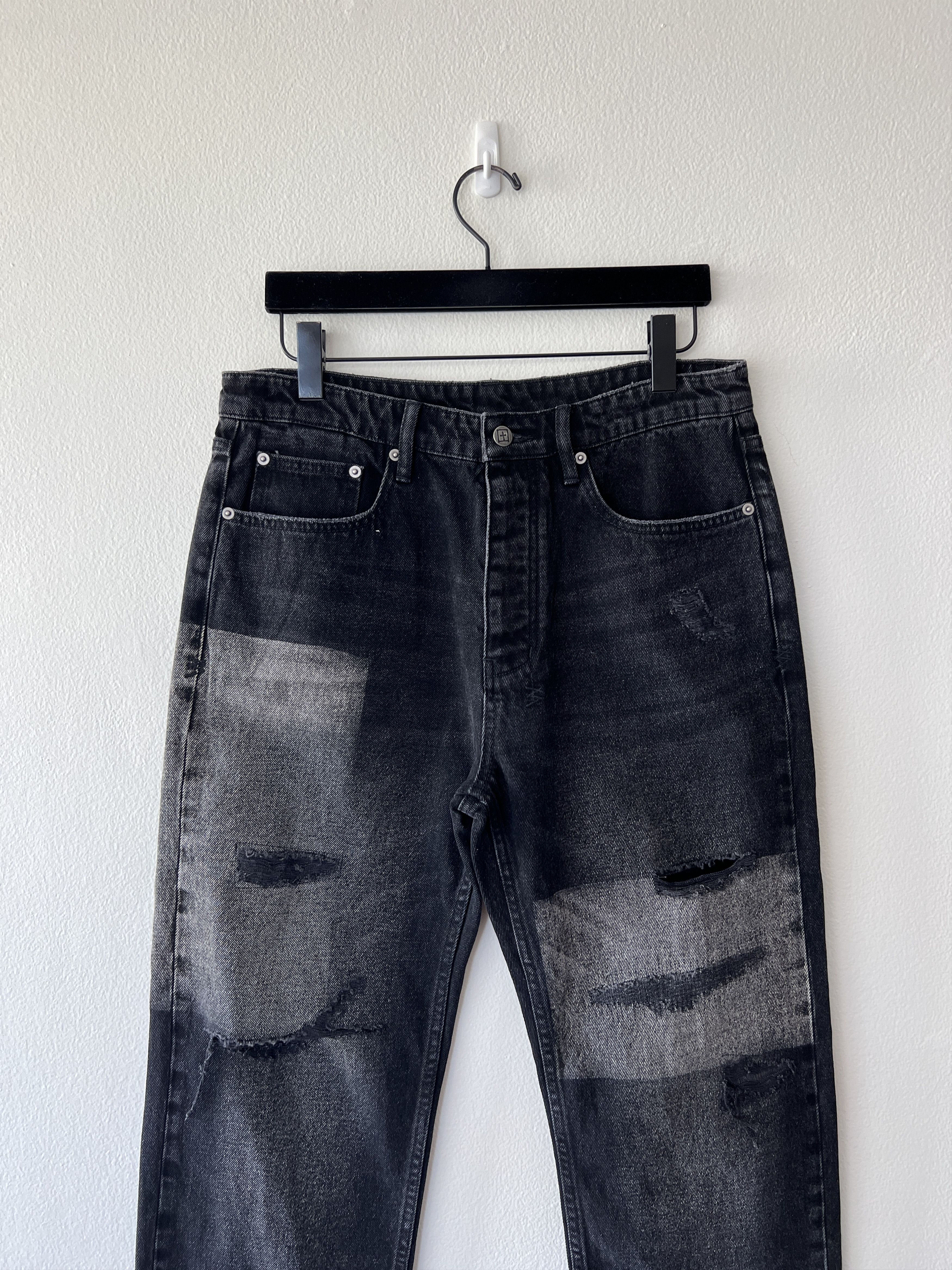 Ksubi jean anti k 32 medium straight relaxed chop up black grey Size US 32 / EU 48 - 2 Thumbnail