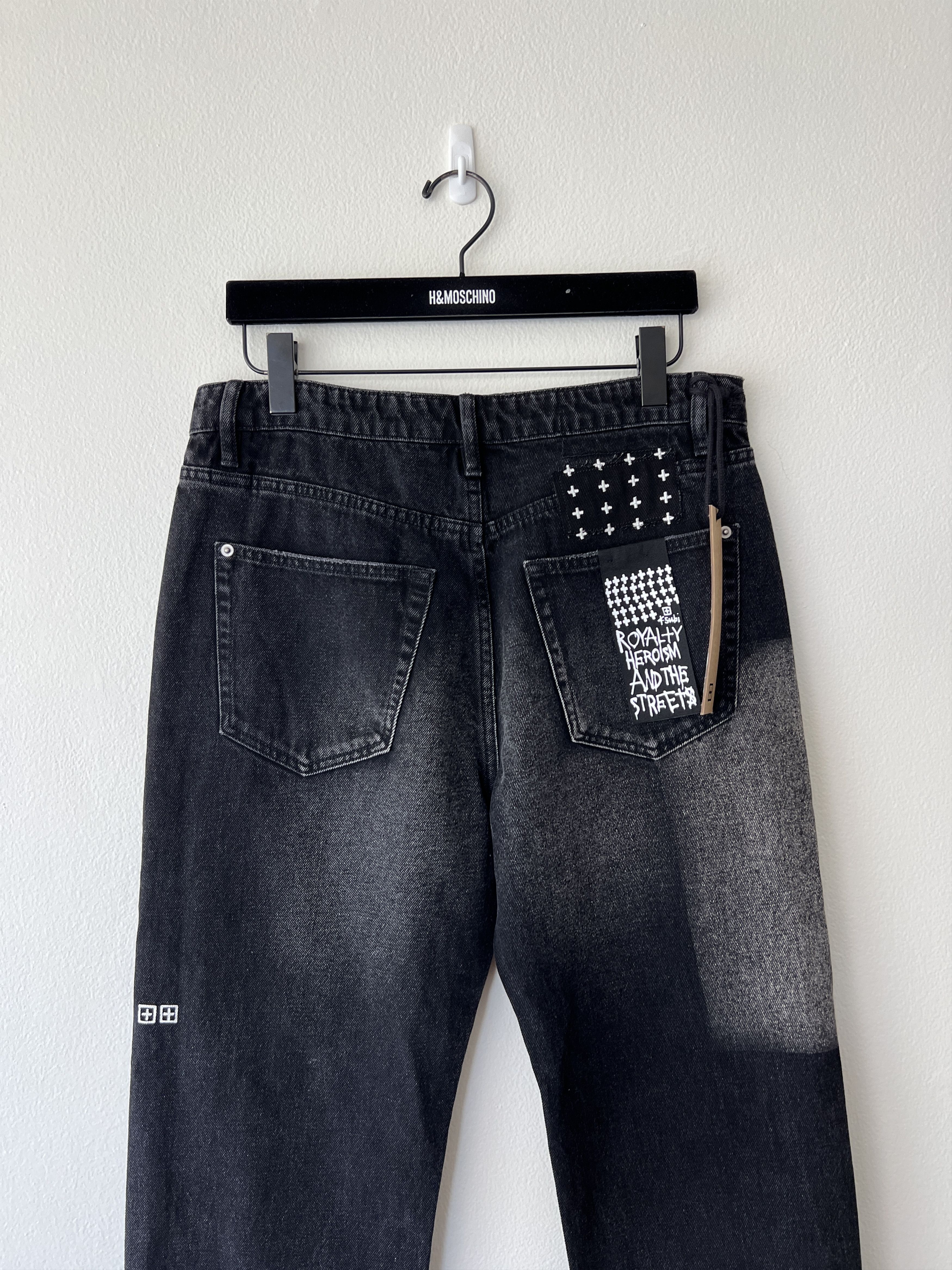 Ksubi jean anti k 32 medium straight relaxed chop up black grey Size US 32 / EU 48 - 6 Thumbnail