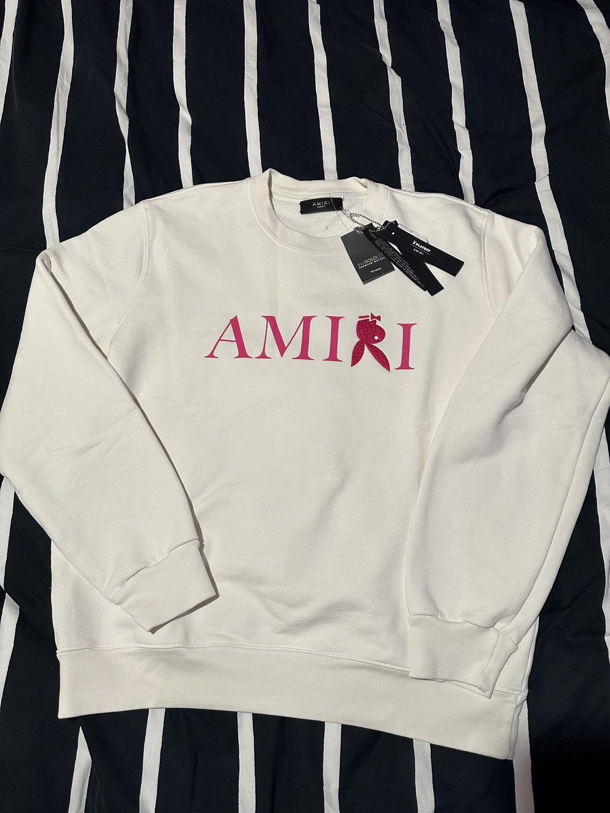 Amiri Eyelash Logo Crew Neck Sweater | Grailed