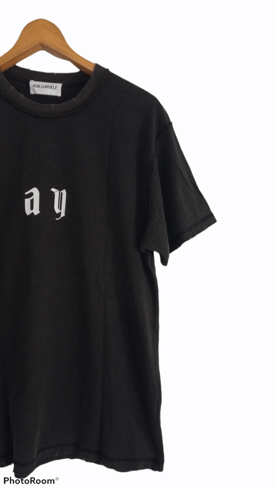 Askyurself × Vintage 🔥🔥Askyurself Spellout Distressed T-Shirt Size US M / EU 48-50 / 2 - 6 Thumbnail