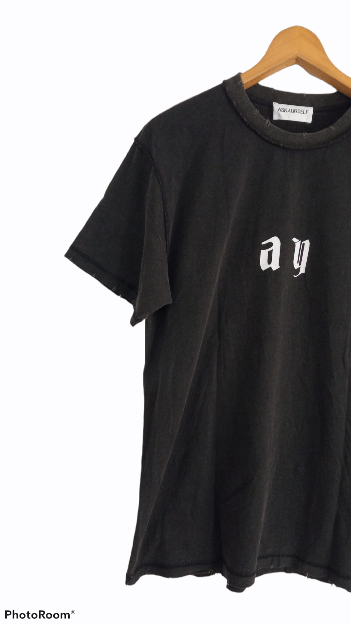 Askyurself × Vintage 🔥🔥Askyurself Spellout Distressed T-Shirt Size US M / EU 48-50 / 2 - 5 Thumbnail