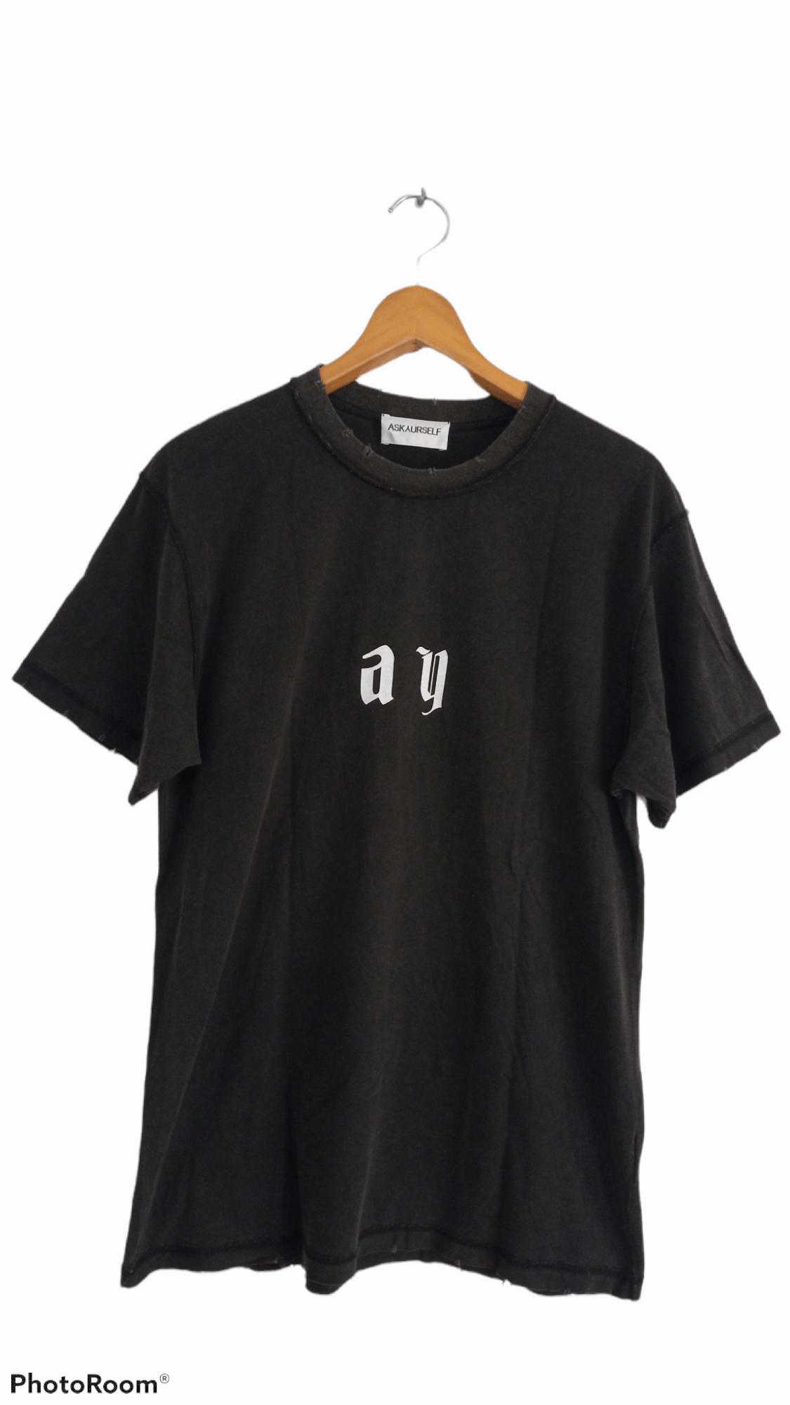 Askyurself × Vintage 🔥🔥Askyurself Spellout Distressed T-Shirt Size US M / EU 48-50 / 2 - 2 Thumbnail