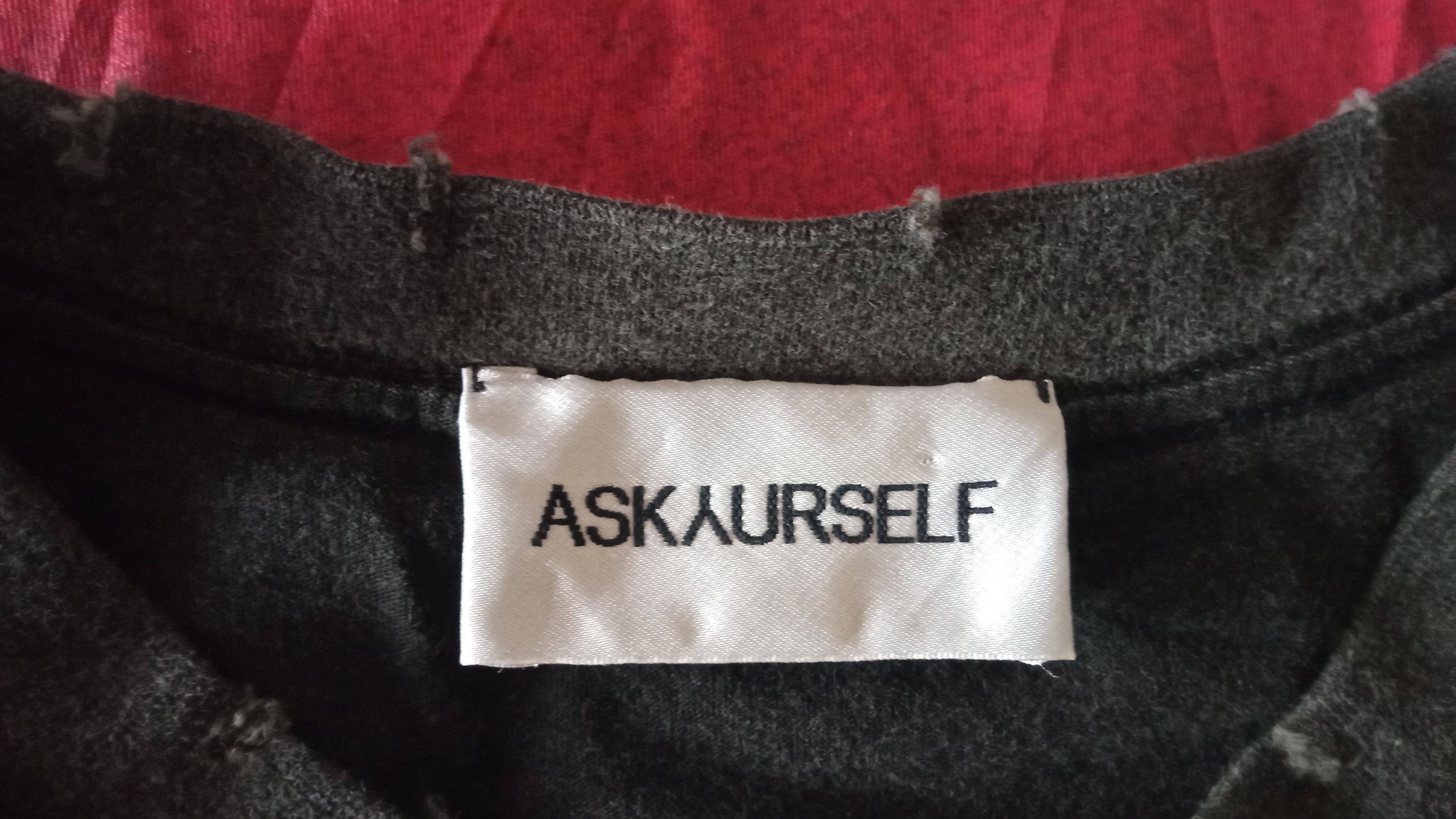 Askyurself × Vintage 🔥🔥Askyurself Spellout Distressed T-Shirt Size US M / EU 48-50 / 2 - 21 Thumbnail