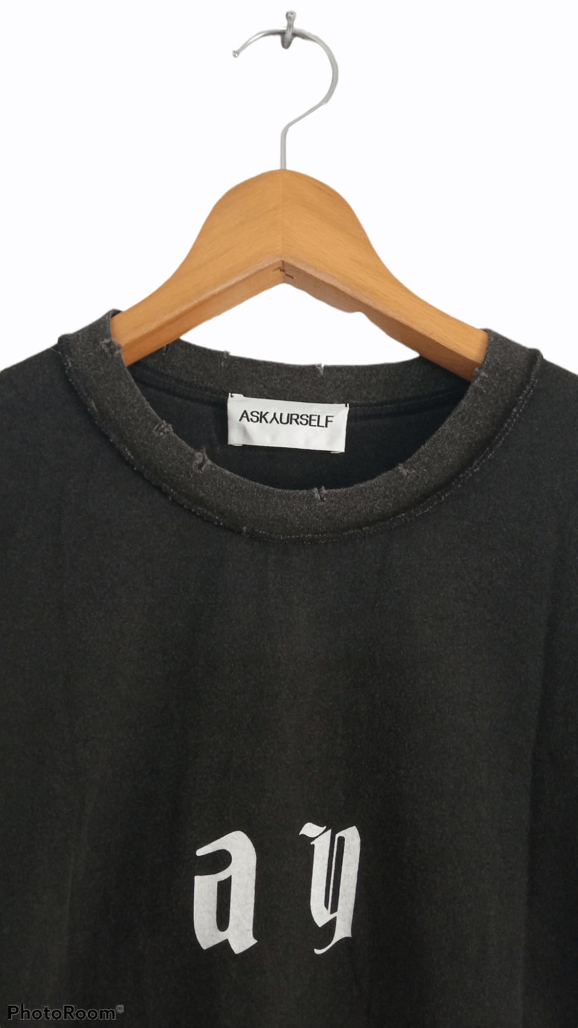 Askyurself × Vintage 🔥🔥Askyurself Spellout Distressed T-Shirt Size US M / EU 48-50 / 2 - 15 Thumbnail
