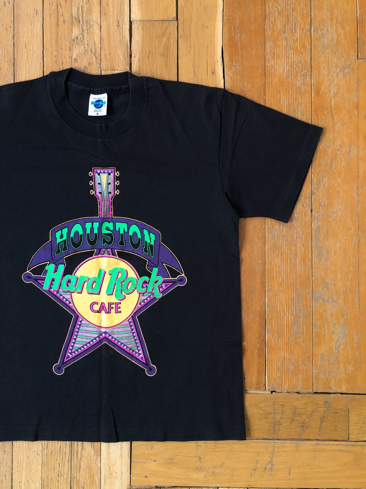 Hard Rock Cafe × Vintage 90s Single Stitch Houston Hard Rock Cafe T-Shirt Size US M / EU 48-50 / 2 - 1 Thumbnail