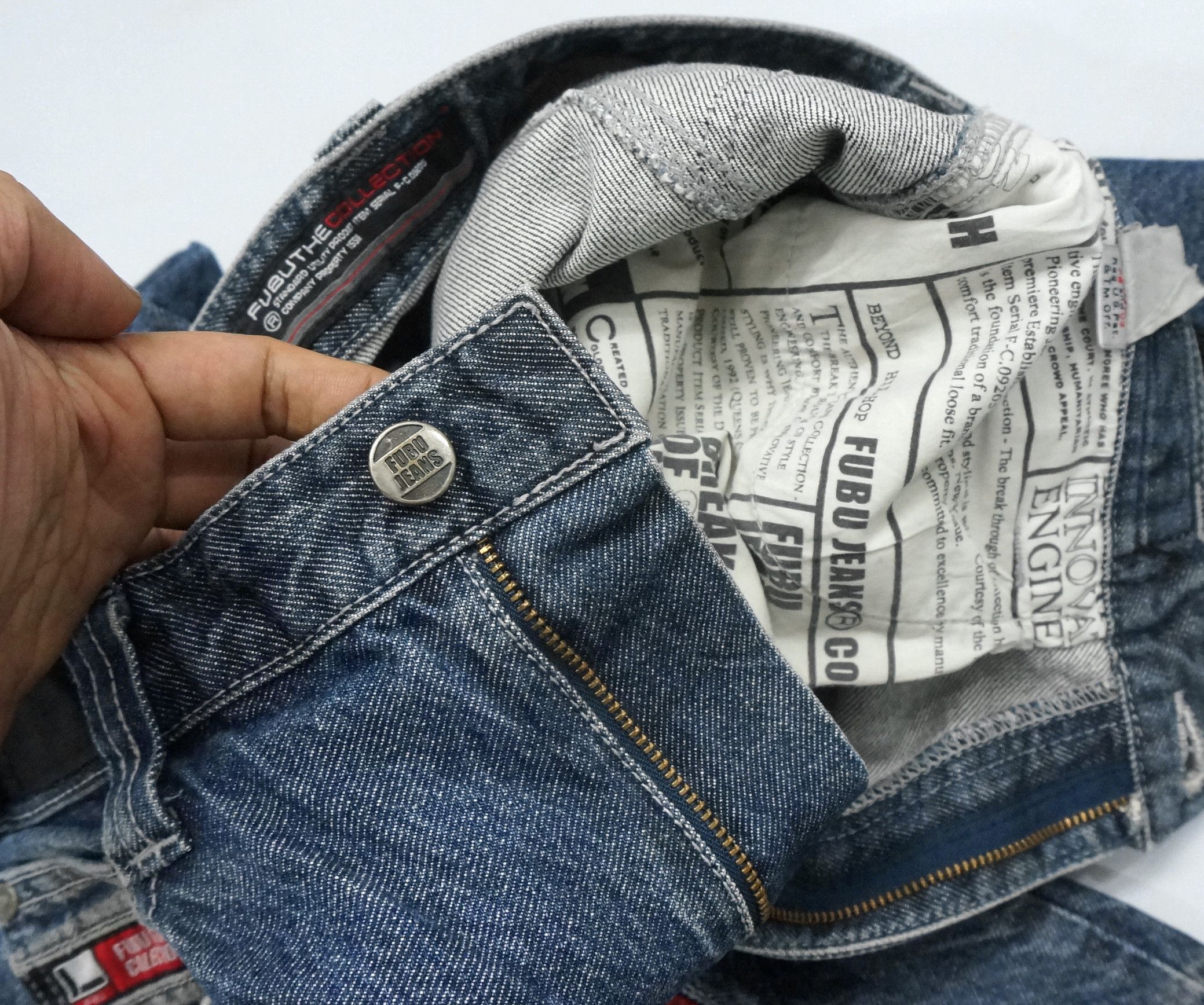 Fubu × Vintage Rare 🔥 FUBU 90s Vintage Denim Pants Size US 30 / EU 46 - 22 Thumbnail
