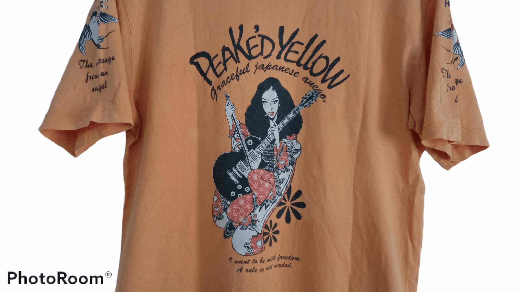 Japanese Brand × Vintage 🔥🔥Vtg Peaked Yellow Japanese Anego Geisha T-Shirt Size US S / EU 44-46 / 1 - 11 Thumbnail