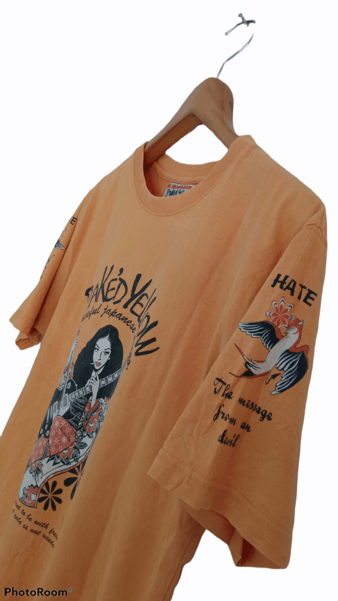 Japanese Brand × Vintage 🔥🔥Vtg Peaked Yellow Japanese Anego Geisha T-Shirt Size US S / EU 44-46 / 1 - 9 Thumbnail