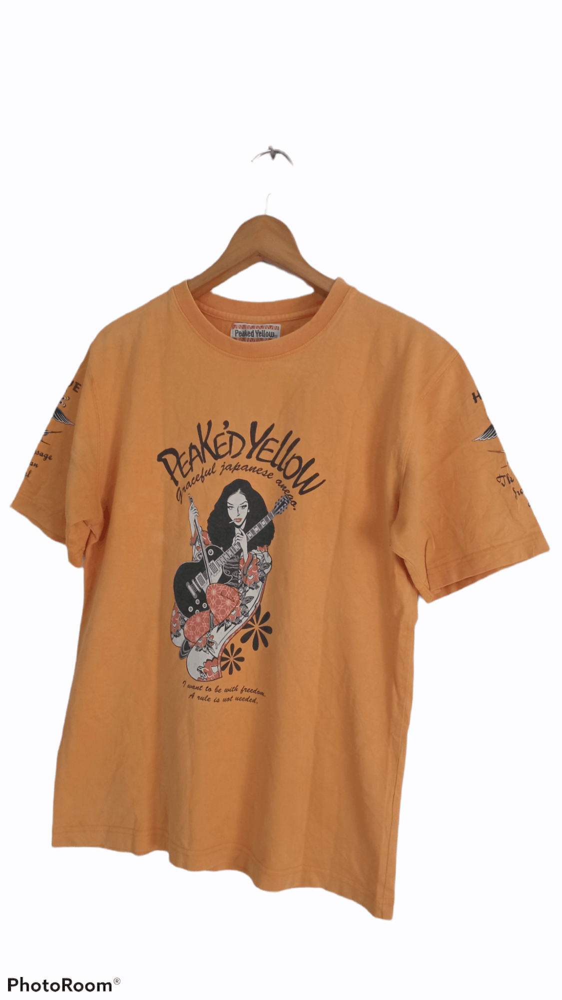 Japanese Brand × Vintage 🔥🔥Vtg Peaked Yellow Japanese Anego Geisha T-Shirt Size US S / EU 44-46 / 1 - 3 Thumbnail