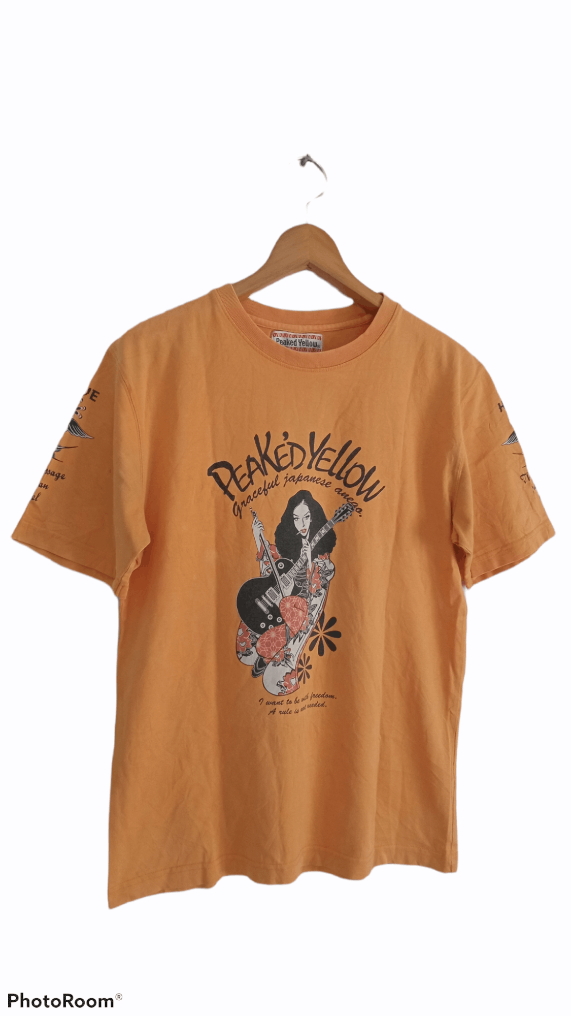 Japanese Brand × Vintage 🔥🔥Vtg Peaked Yellow Japanese Anego Geisha T-Shirt Size US S / EU 44-46 / 1 - 2 Thumbnail